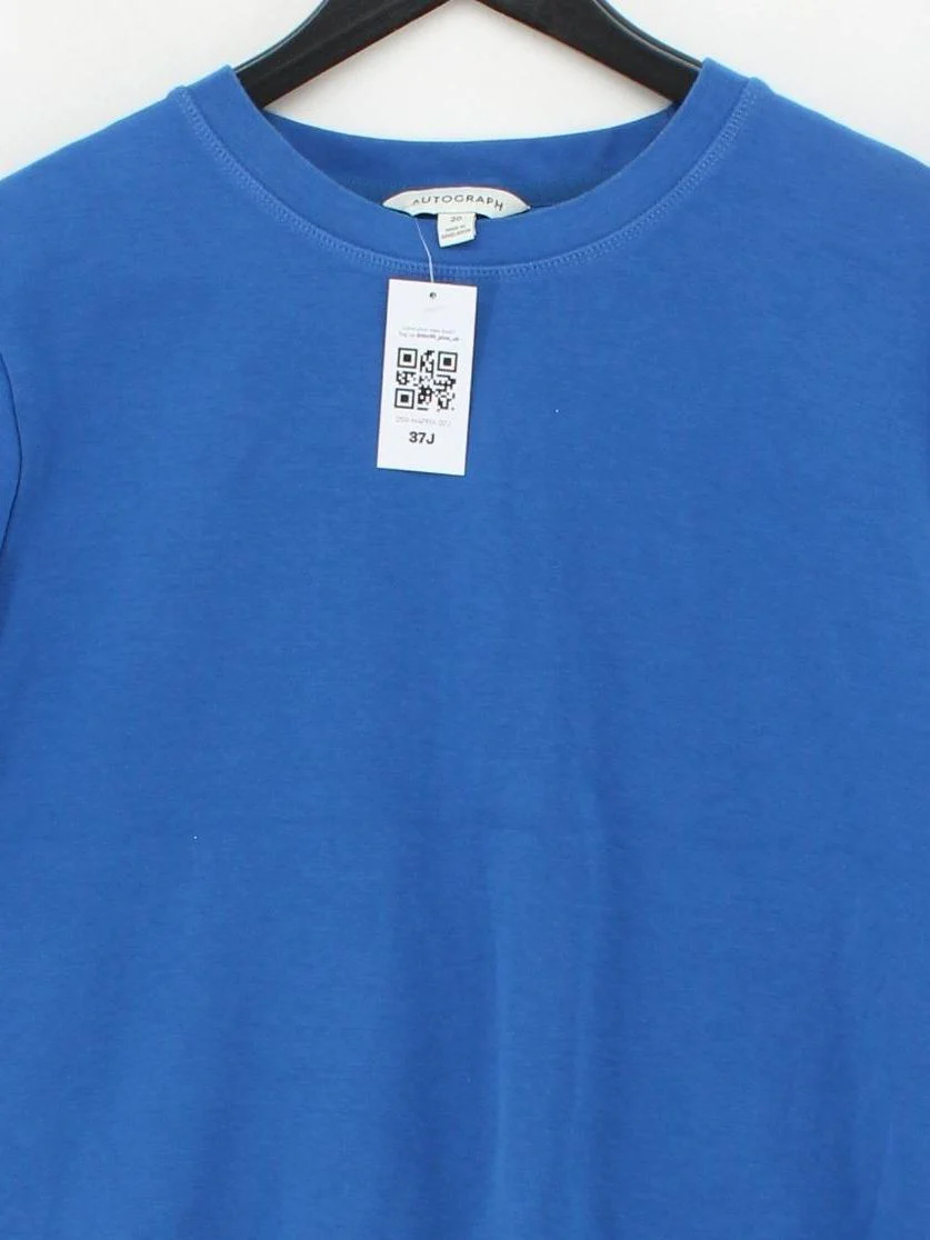 Autograph Women's T-Shirt UK 20 Blue Cotton with Elastane Basic - Image 3