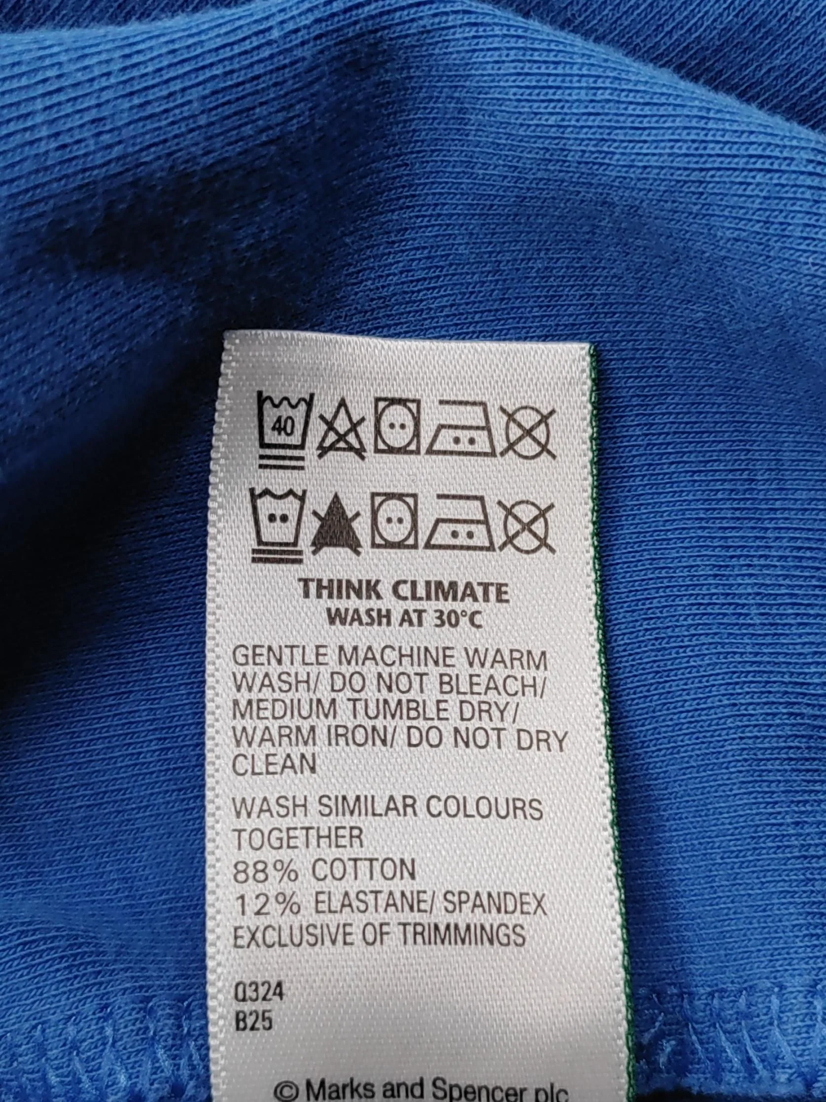 Autograph Women's T-Shirt UK 20 Blue Cotton with Elastane Basic - Image 6