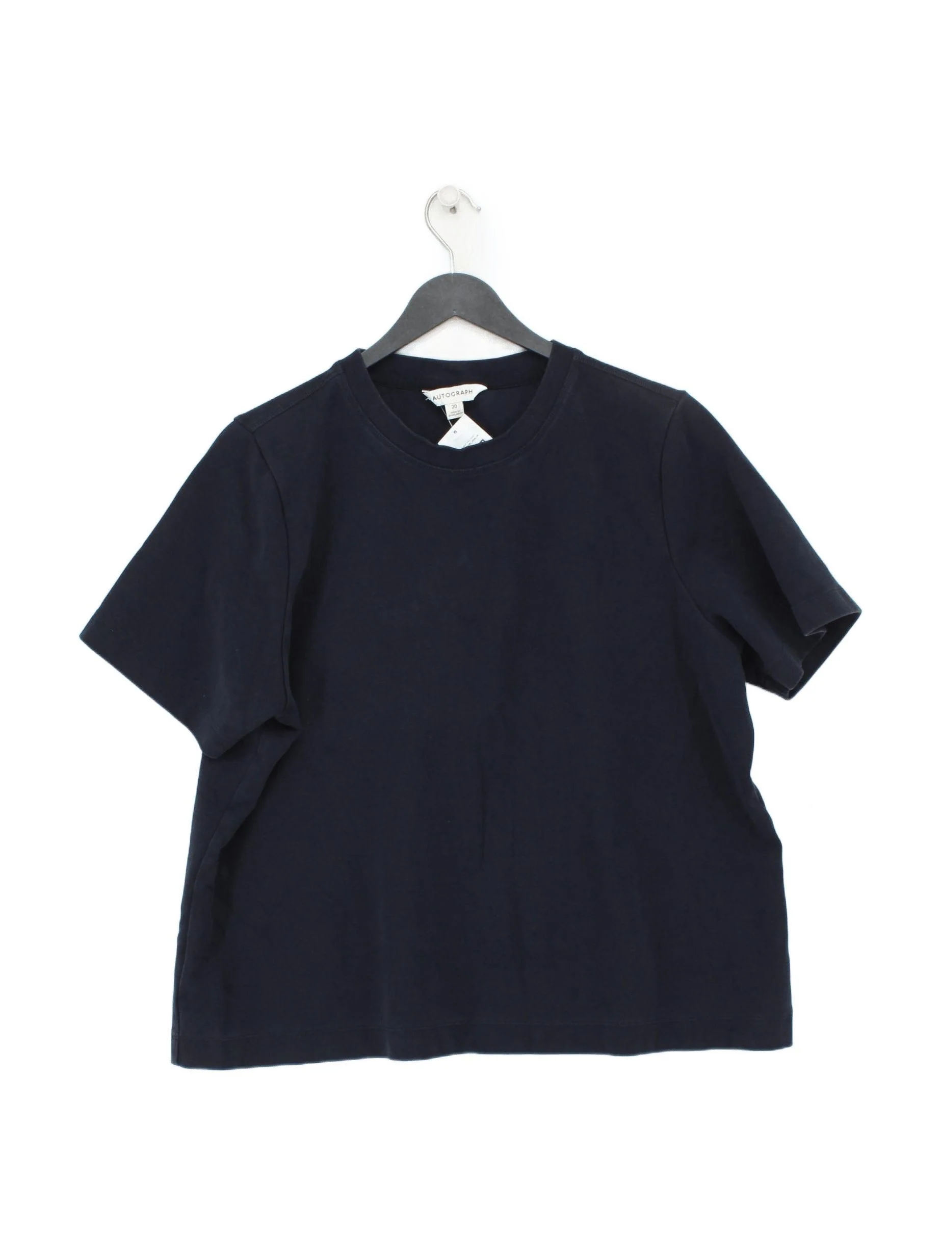 Autograph Women's T-Shirt UK 20 Blue Cotton with Elastane Basic