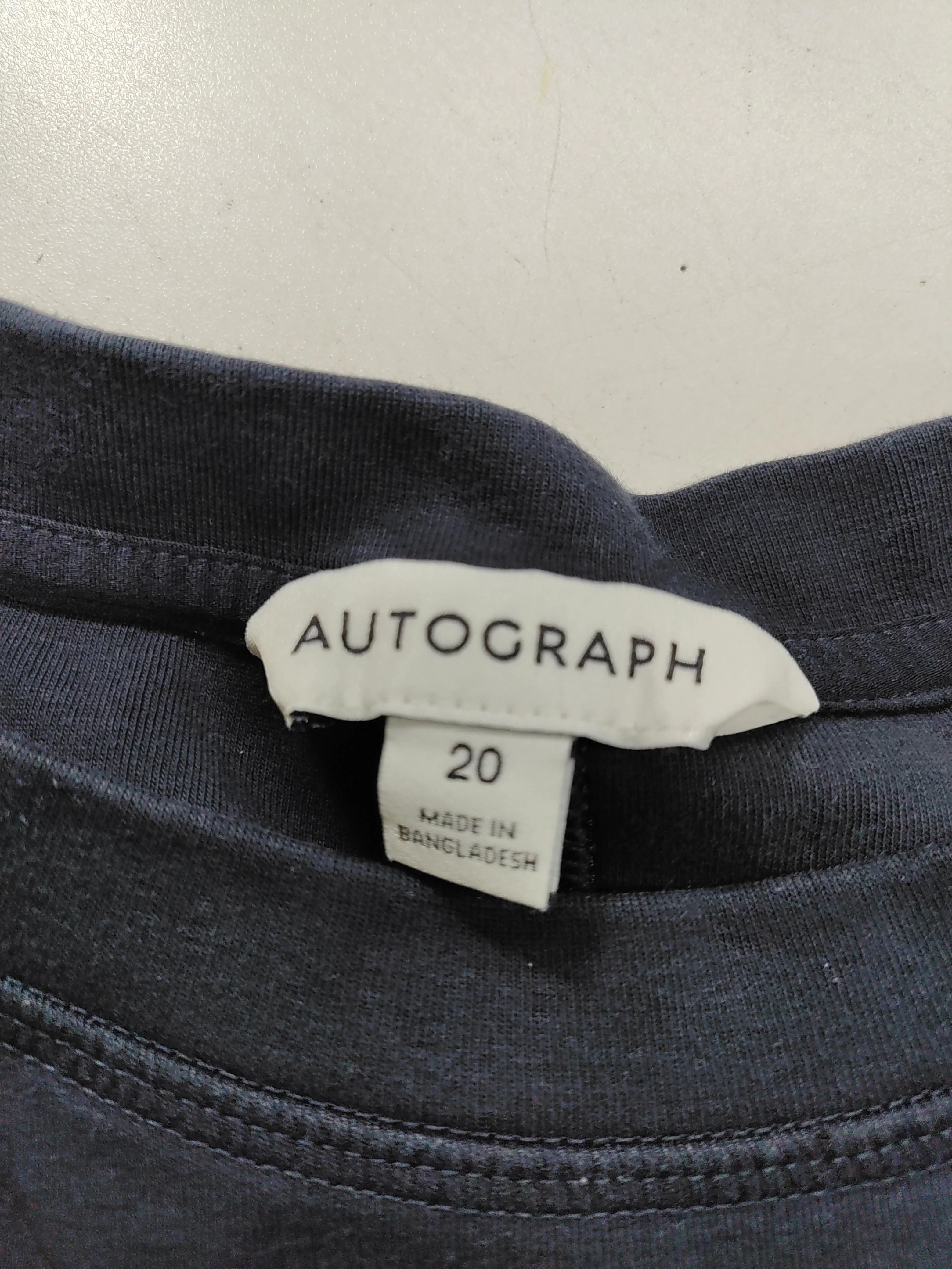 Autograph Women's T-Shirt UK 20 Blue Cotton with Elastane Basic - Image 6