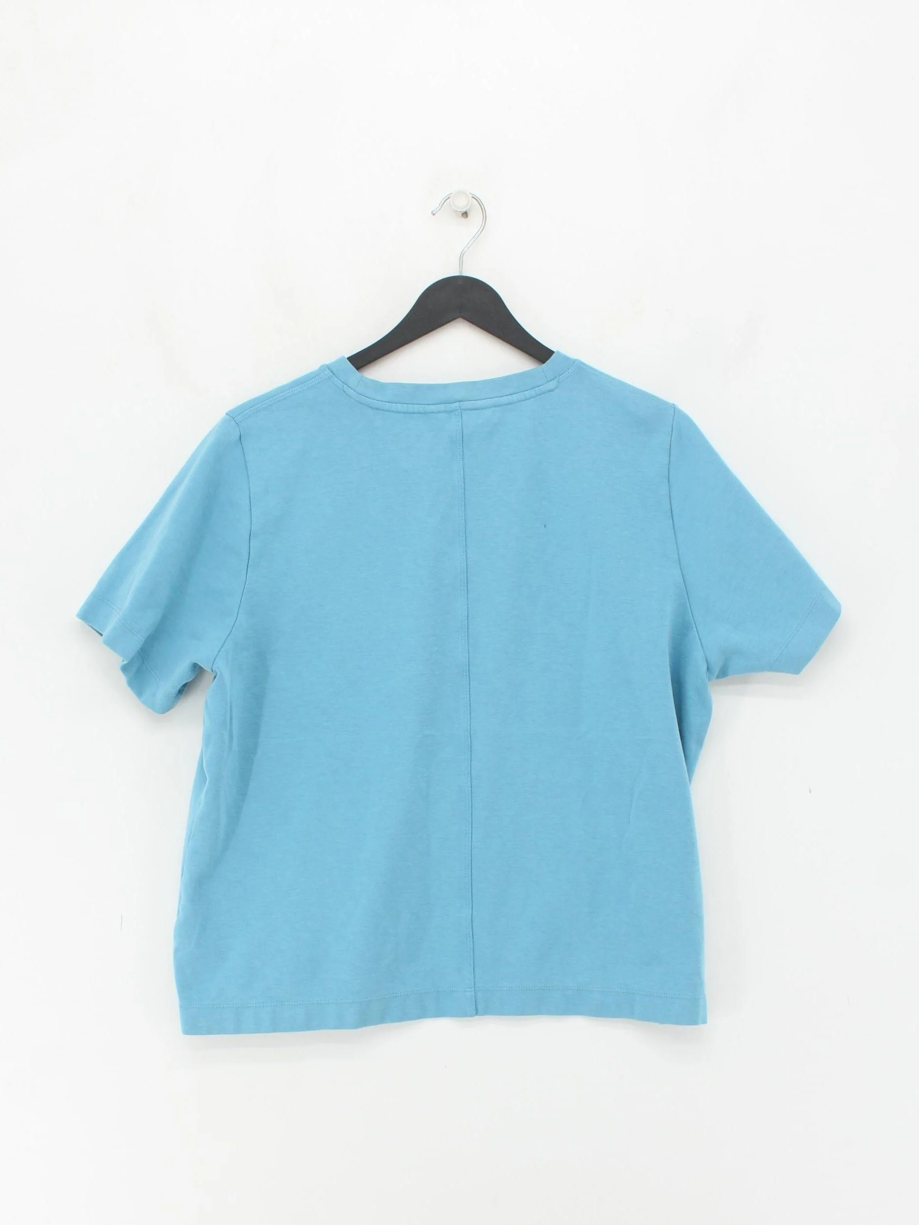 Autograph Women's T-Shirt UK 20 Blue Cotton with Elastane, Spandex Basic - Image 2