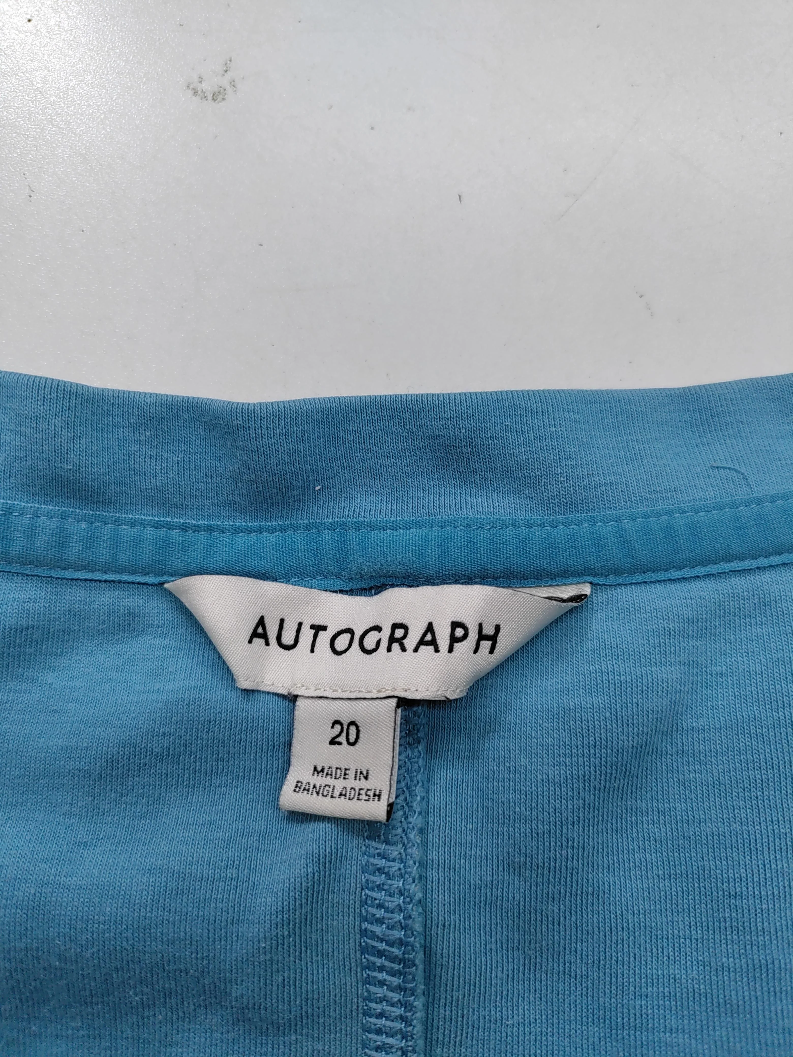 Autograph Women's T-Shirt UK 20 Blue Cotton with Elastane, Spandex Basic - Image 5