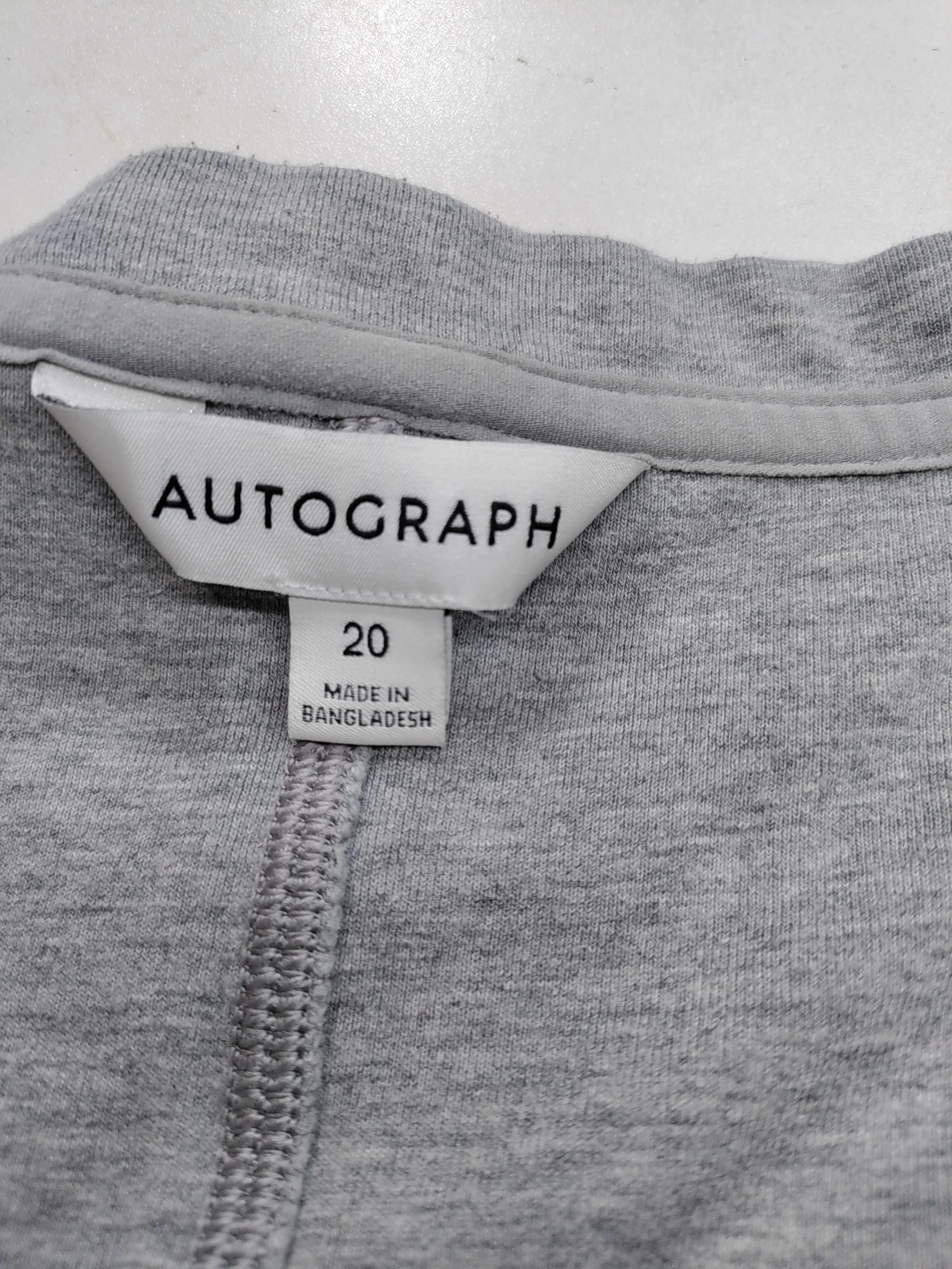 Autograph Women's T-Shirt UK 20 Grey Cotton with Elastane, Spandex Basic - Image 5