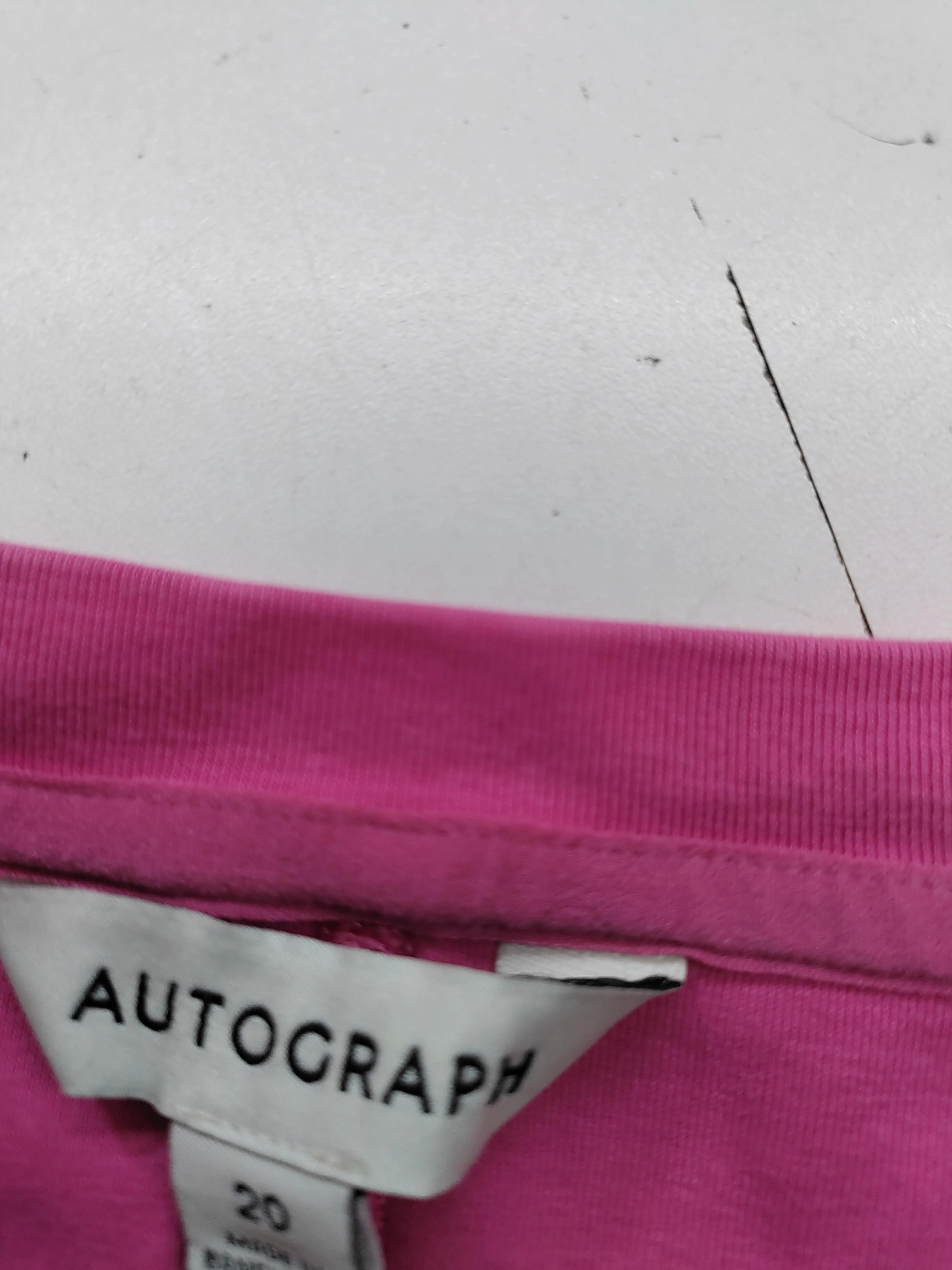 Autograph Women's T-Shirt UK 20 Pink Cotton with Elastane Basic - Image 5