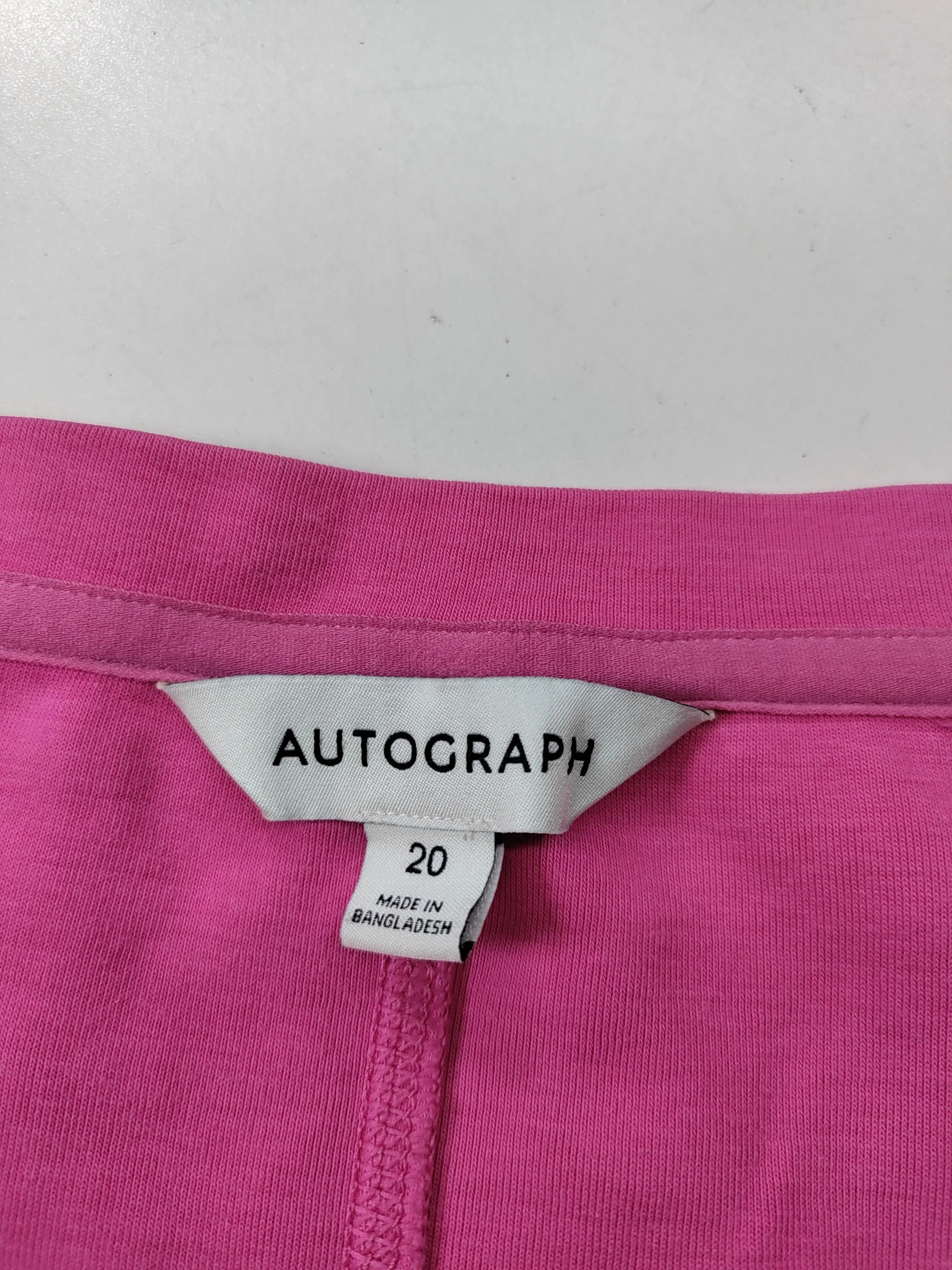 Autograph Women's T-Shirt UK 20 Pink Cotton with Elastane Basic - Image 5