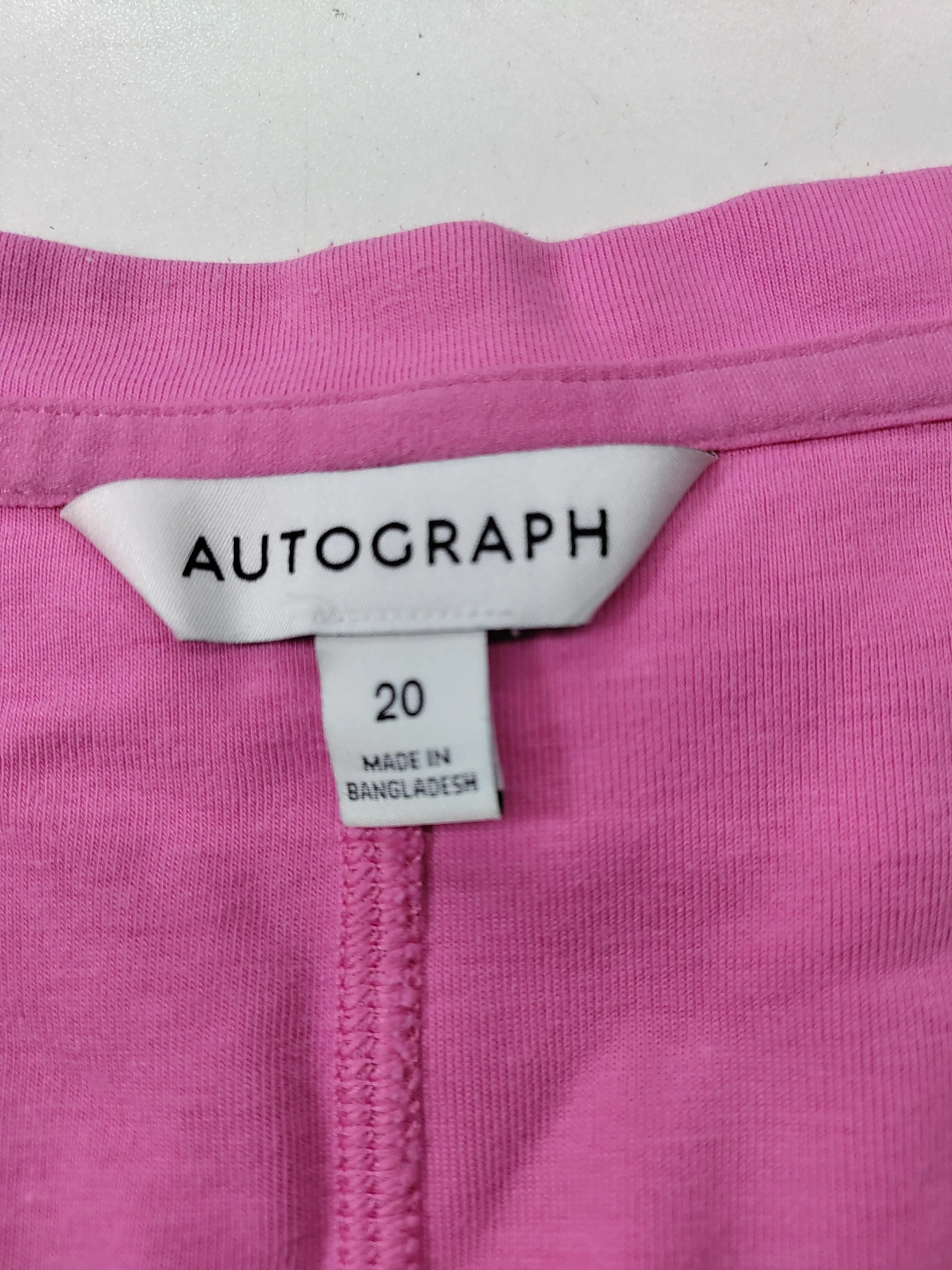 Autograph Women's T-Shirt UK 20 Pink Cotton with Elastane Basic - Image 5