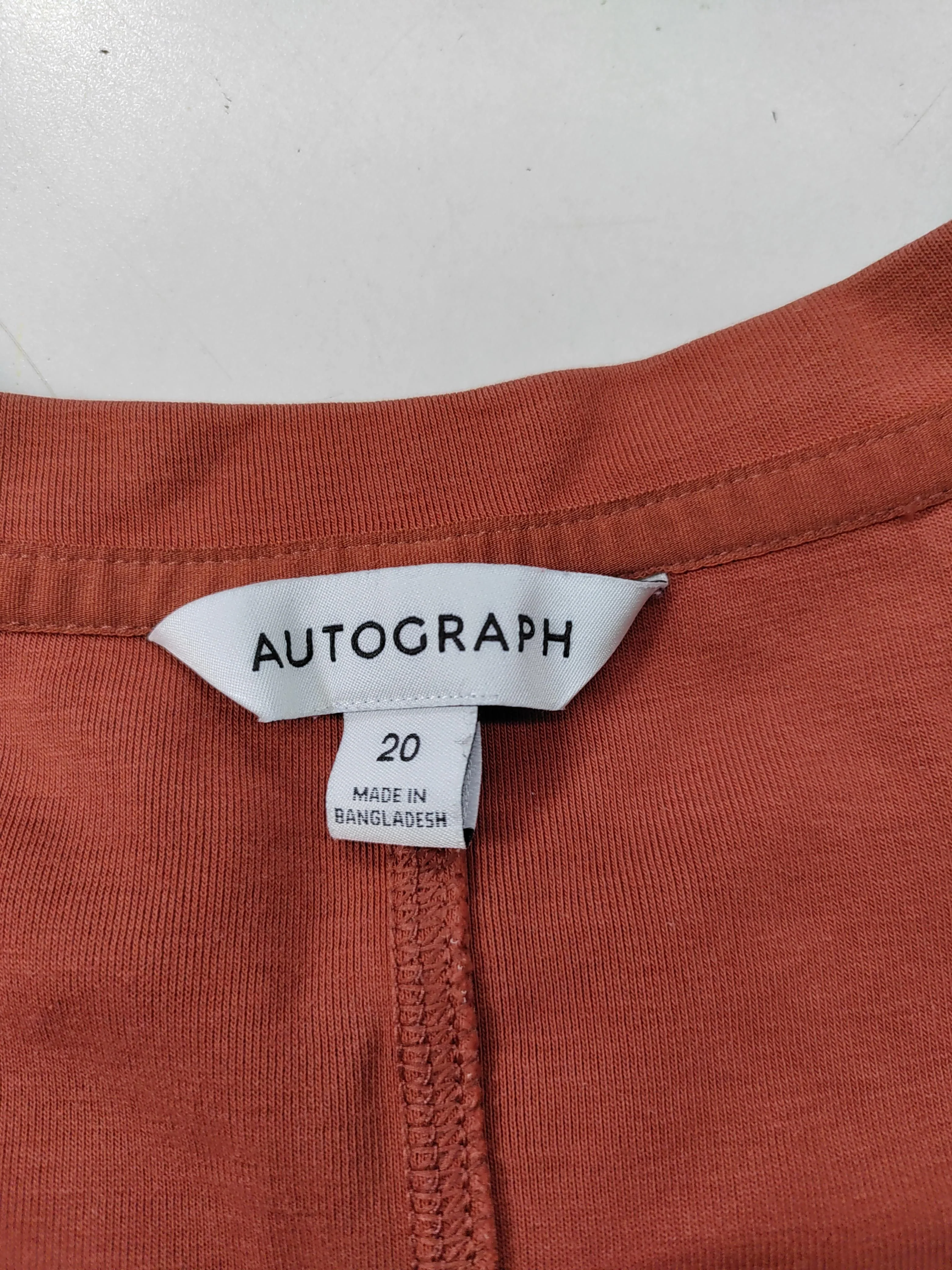 Autograph Women's T-Shirt UK 20 Red Cotton with Elastane Basic - Image 5