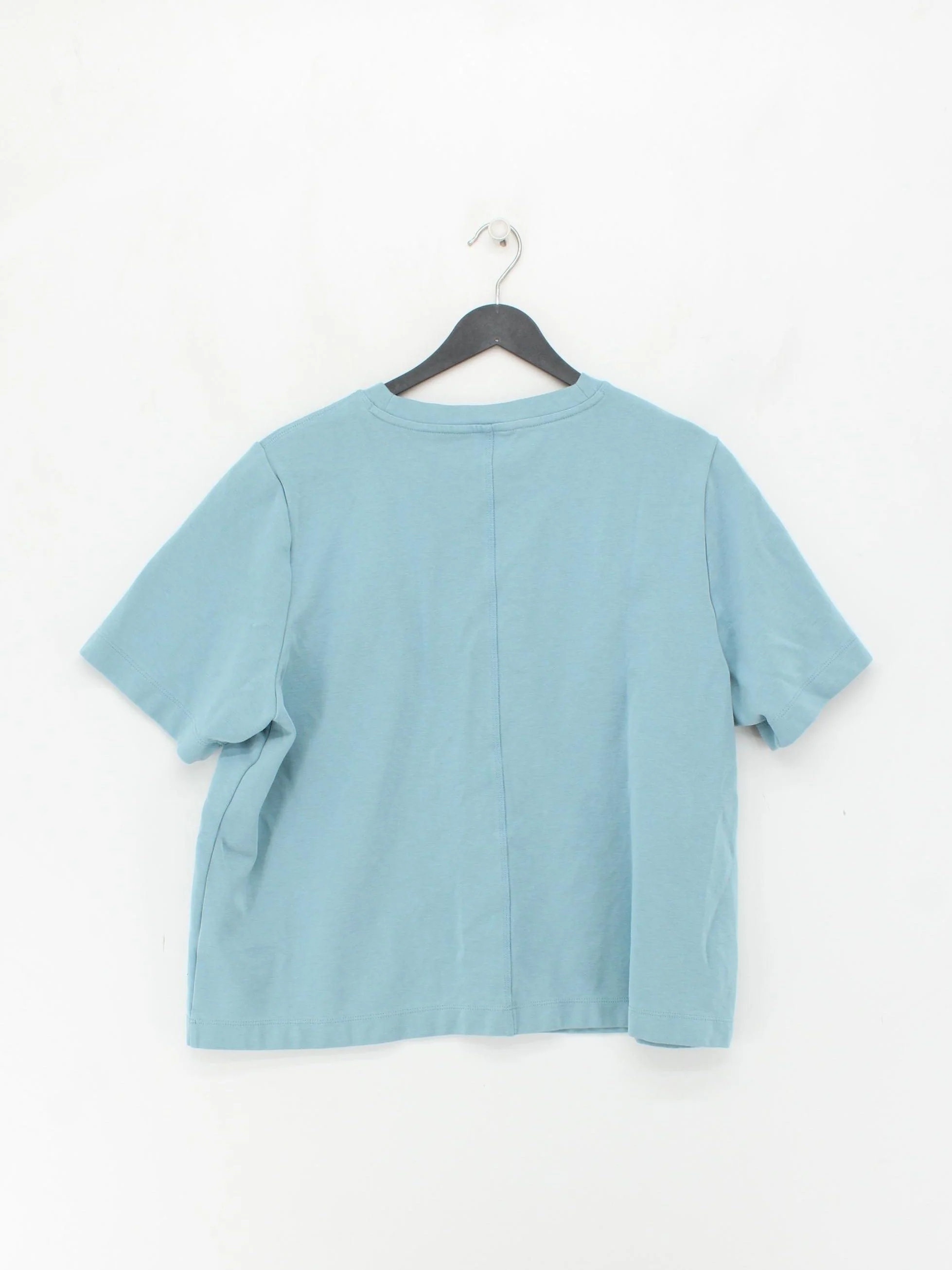 Autograph Women's T-Shirt UK 22 Blue Cotton with Elastane, Spandex Basic - Image 2