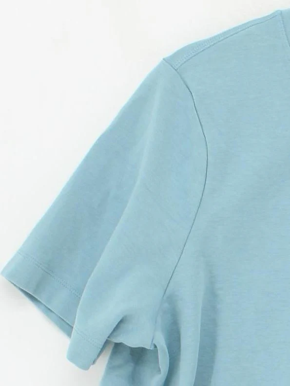 Autograph Women's T-Shirt UK 22 Blue Cotton with Elastane, Spandex Basic - Image 4