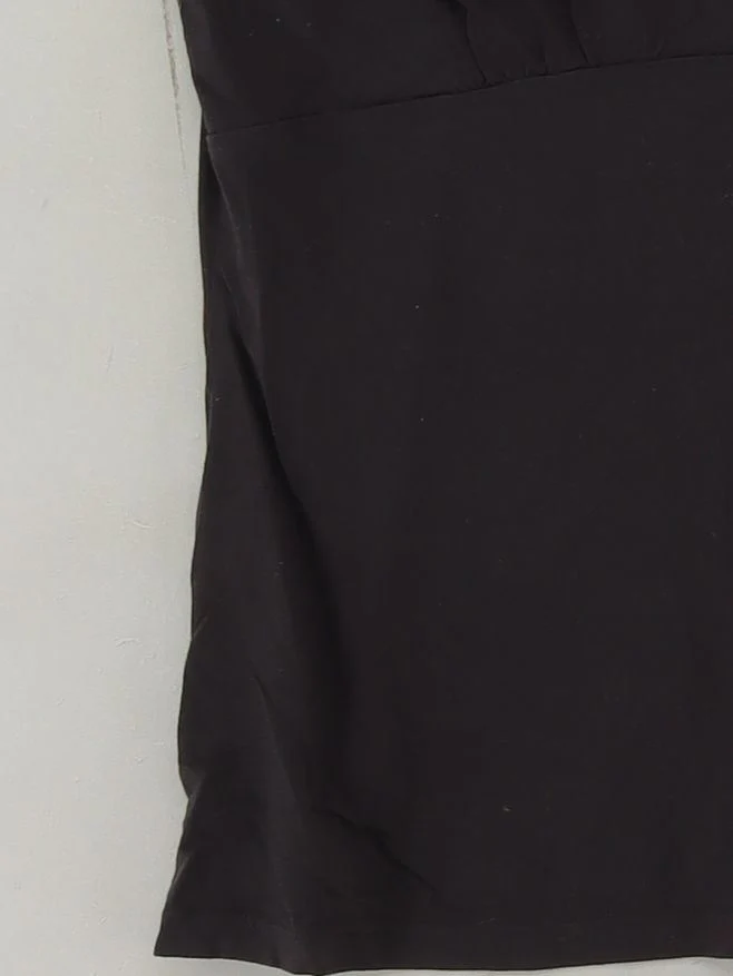 Autograph Women's Top S Black Viscose with Elastane Short Sleeve V-Neck Basic - Image 4