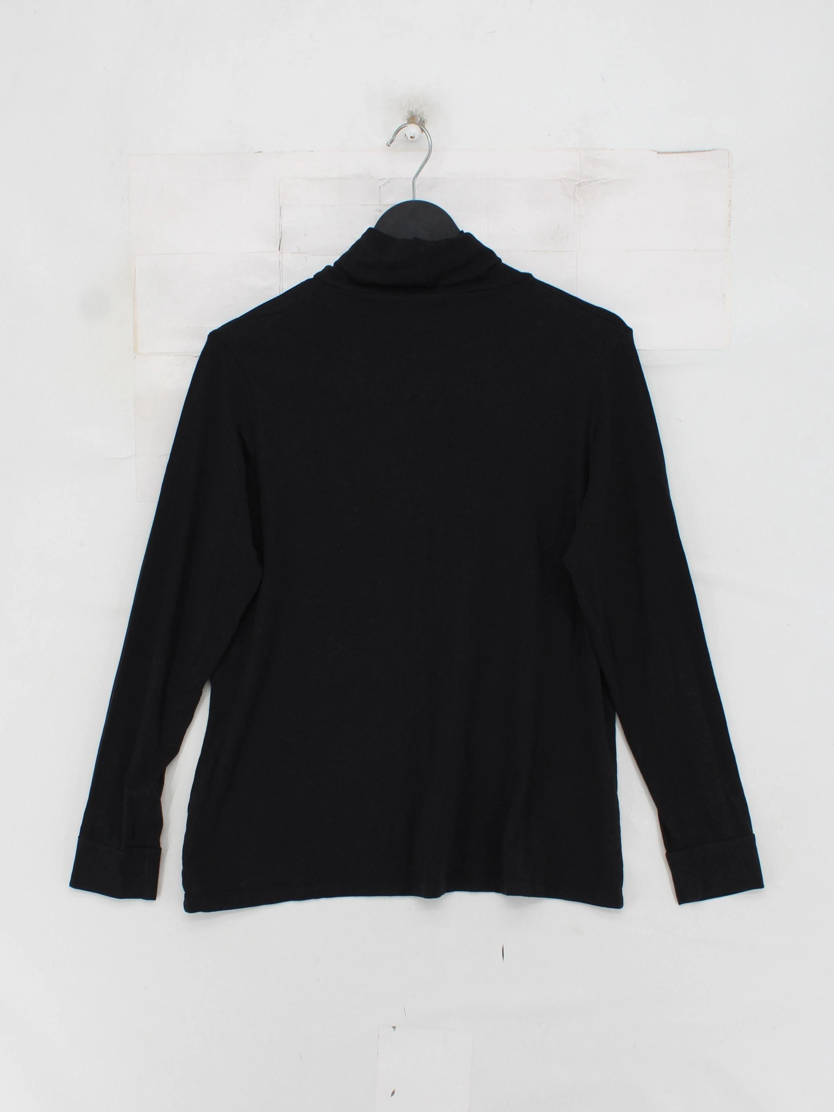 Autograph Women's Top UK 18 Black 100% Other Long Sleeve Roll Neck Basic - Image 2