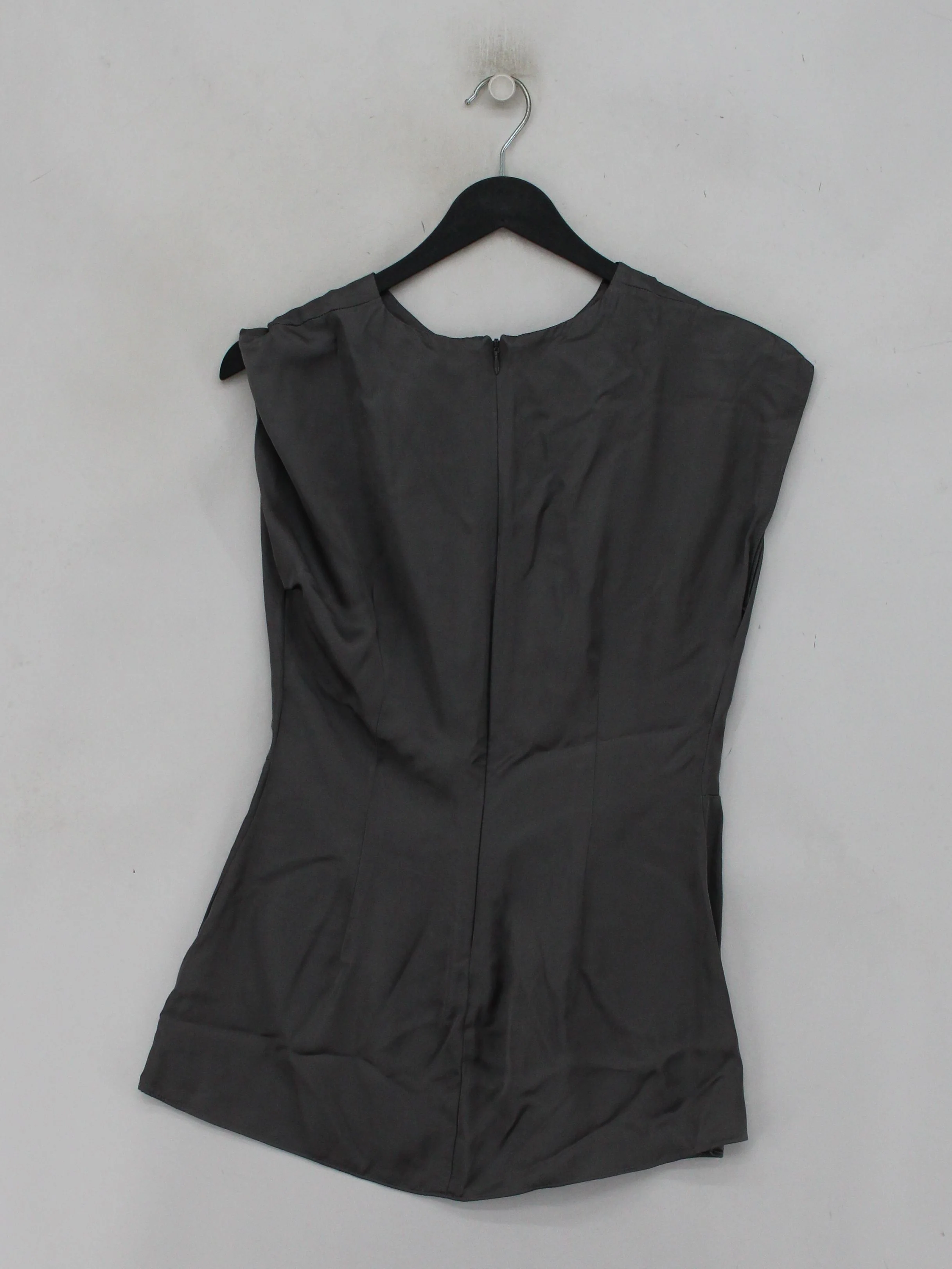 Autograph Women's Top UK 8 Grey 100% Other Sleeveless V-Neck Basic - Image 2