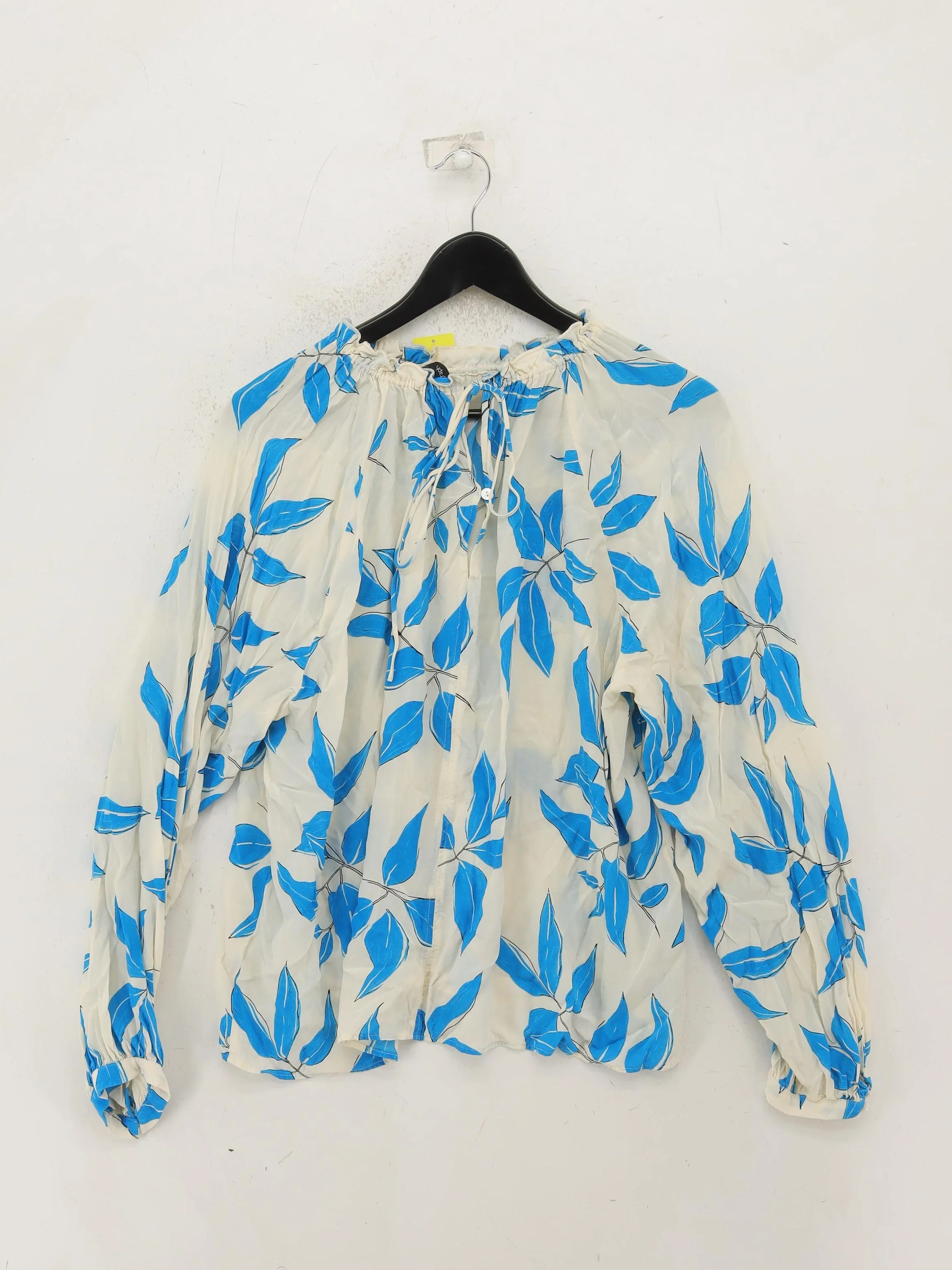 Autograph Women's Top XL Cream Floral 100% Other Long Sleeve Round Neck Basic - Image 2