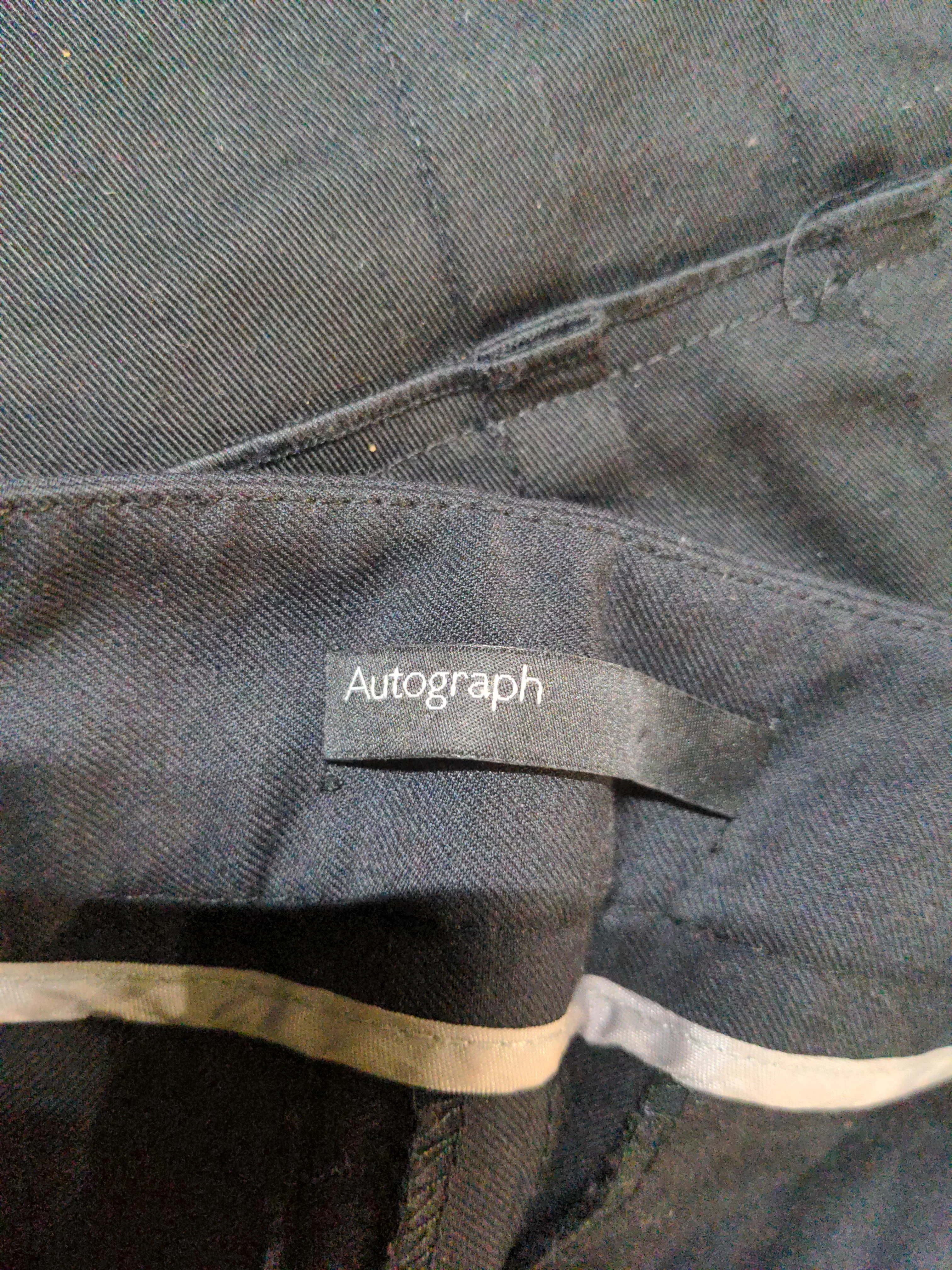 Autograph Women's Trousers UK 14 Black Polyester with Viscose, Wool Chino - Image 6