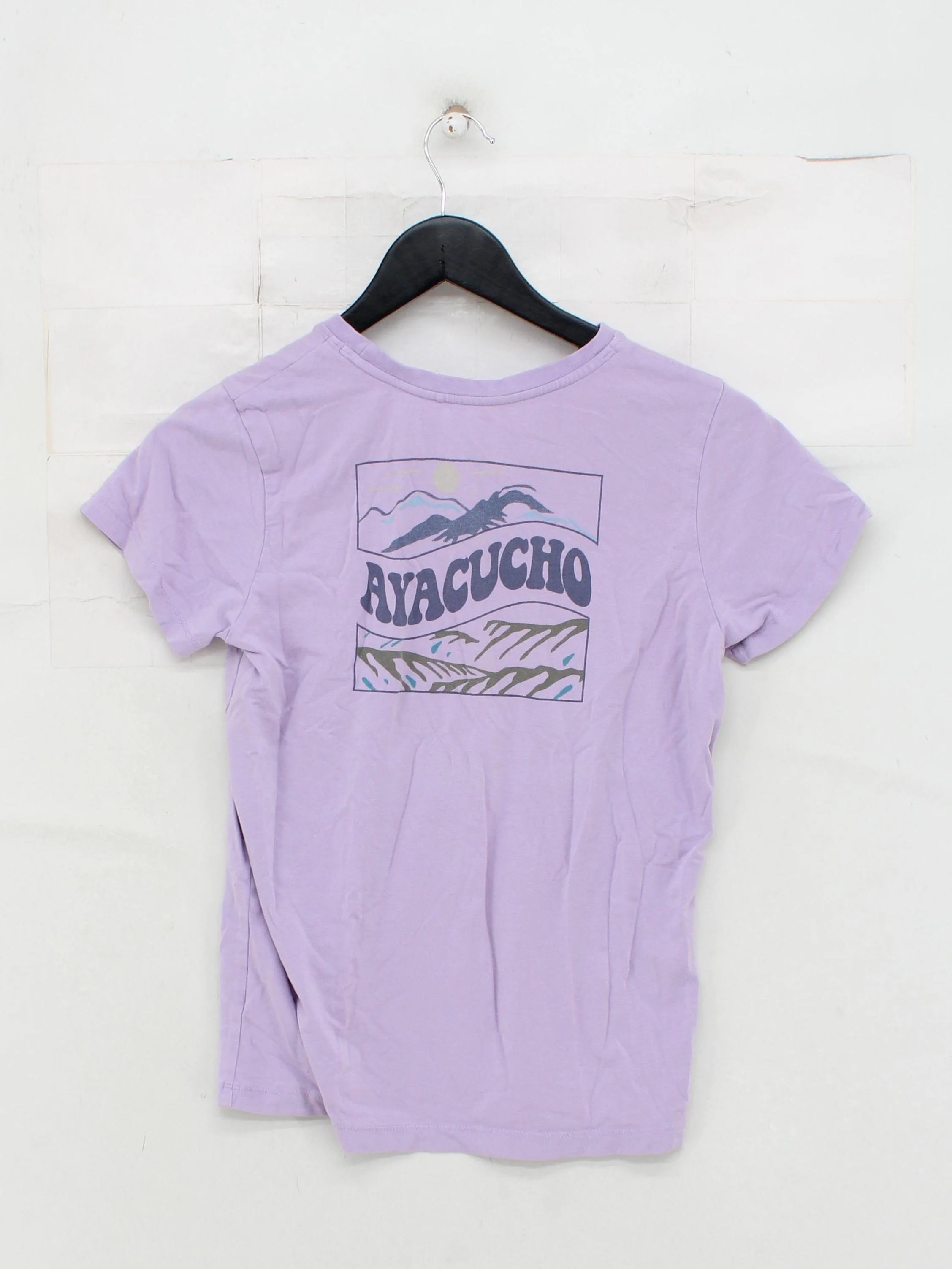 Ayacucho Women's T-Shirt XS Purple Viscose with Cotton, Elastane Basic - Image 2