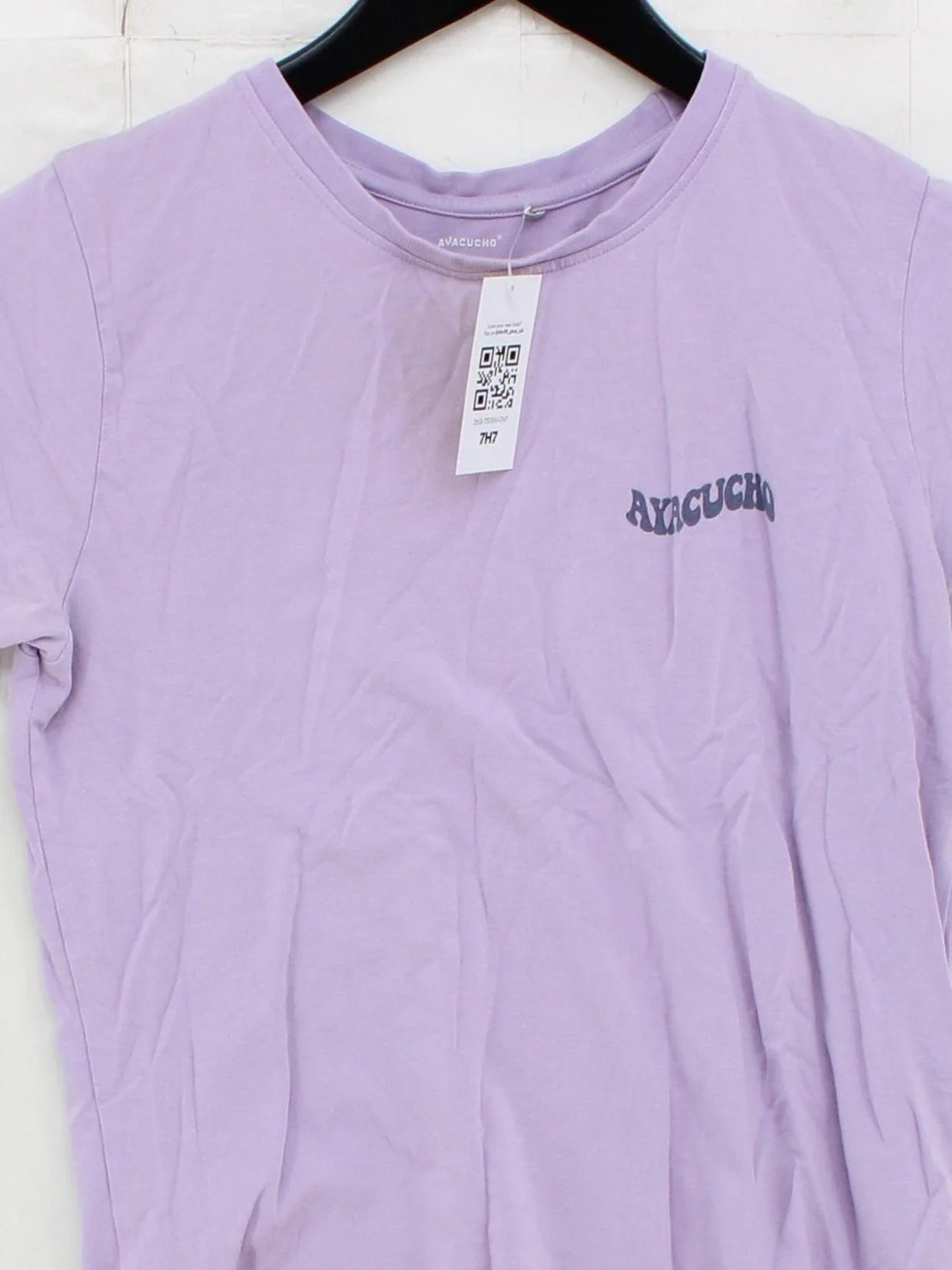 Ayacucho Women's T-Shirt XS Purple Viscose with Cotton, Elastane Basic - Image 3