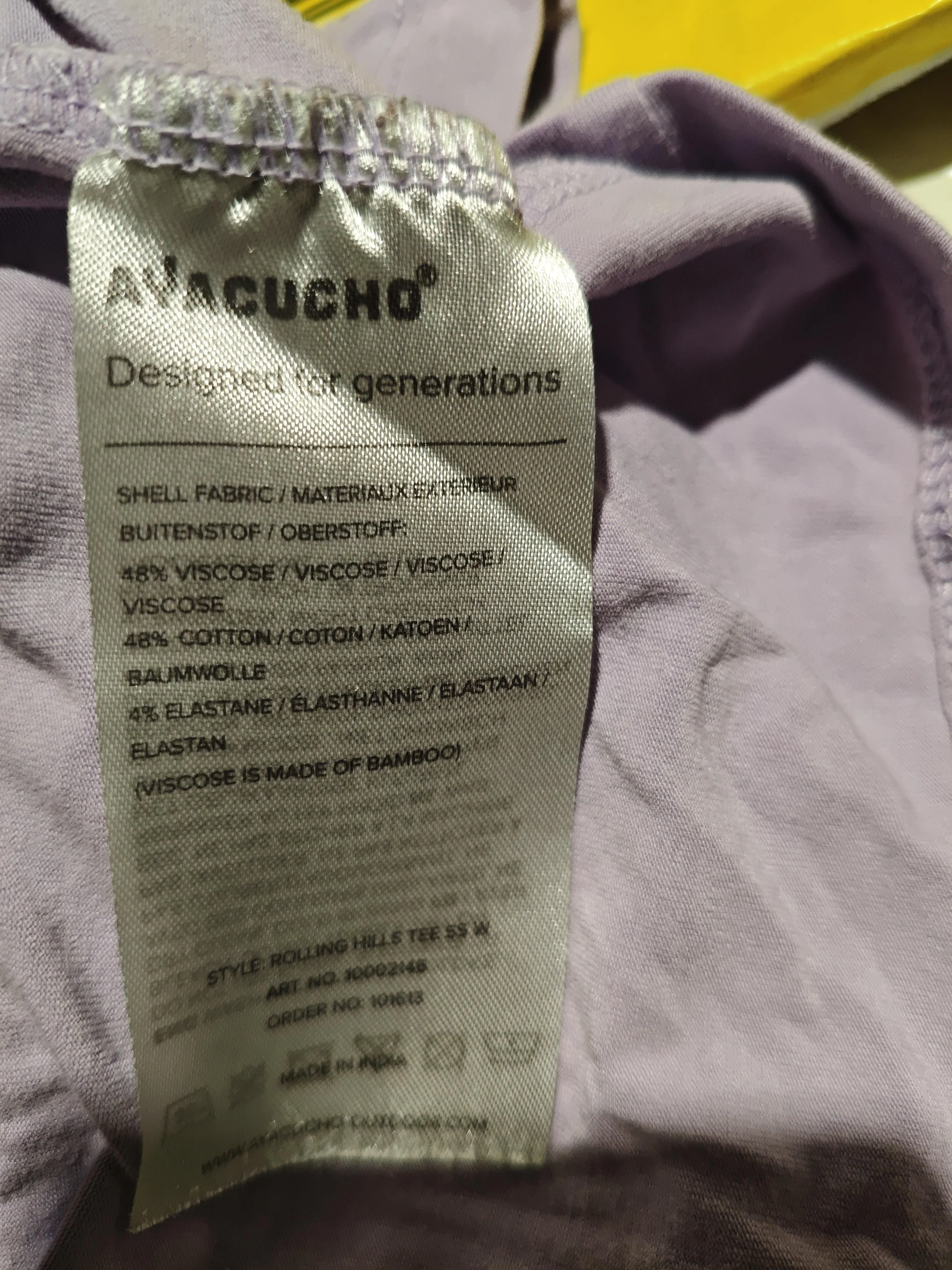 Ayacucho Women's T-Shirt XS Purple Viscose with Cotton, Elastane Basic - Image 6