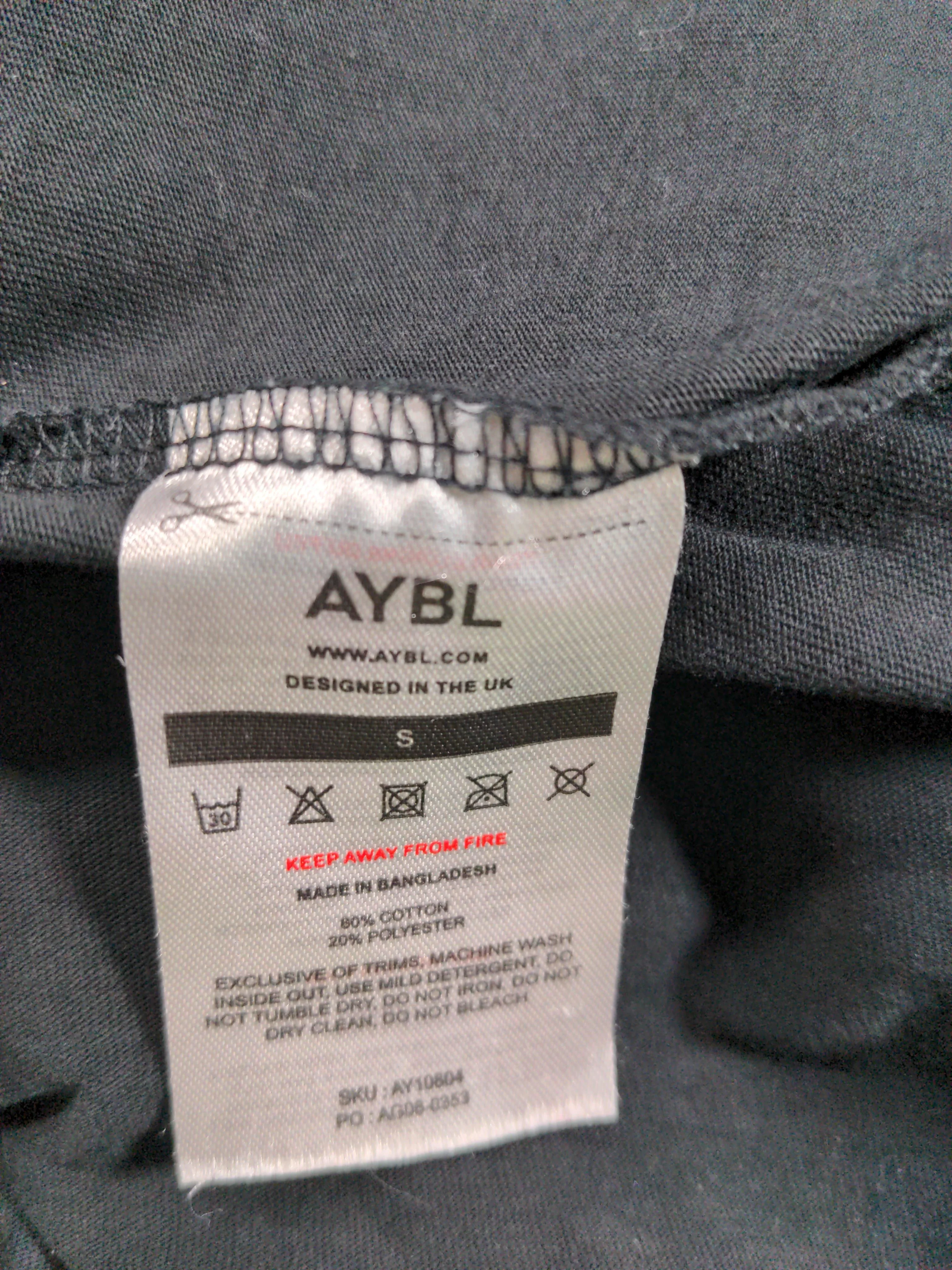 AYBL Men's T-Shirt S Black Graphic Cotton with Polyester Basic - Image 5