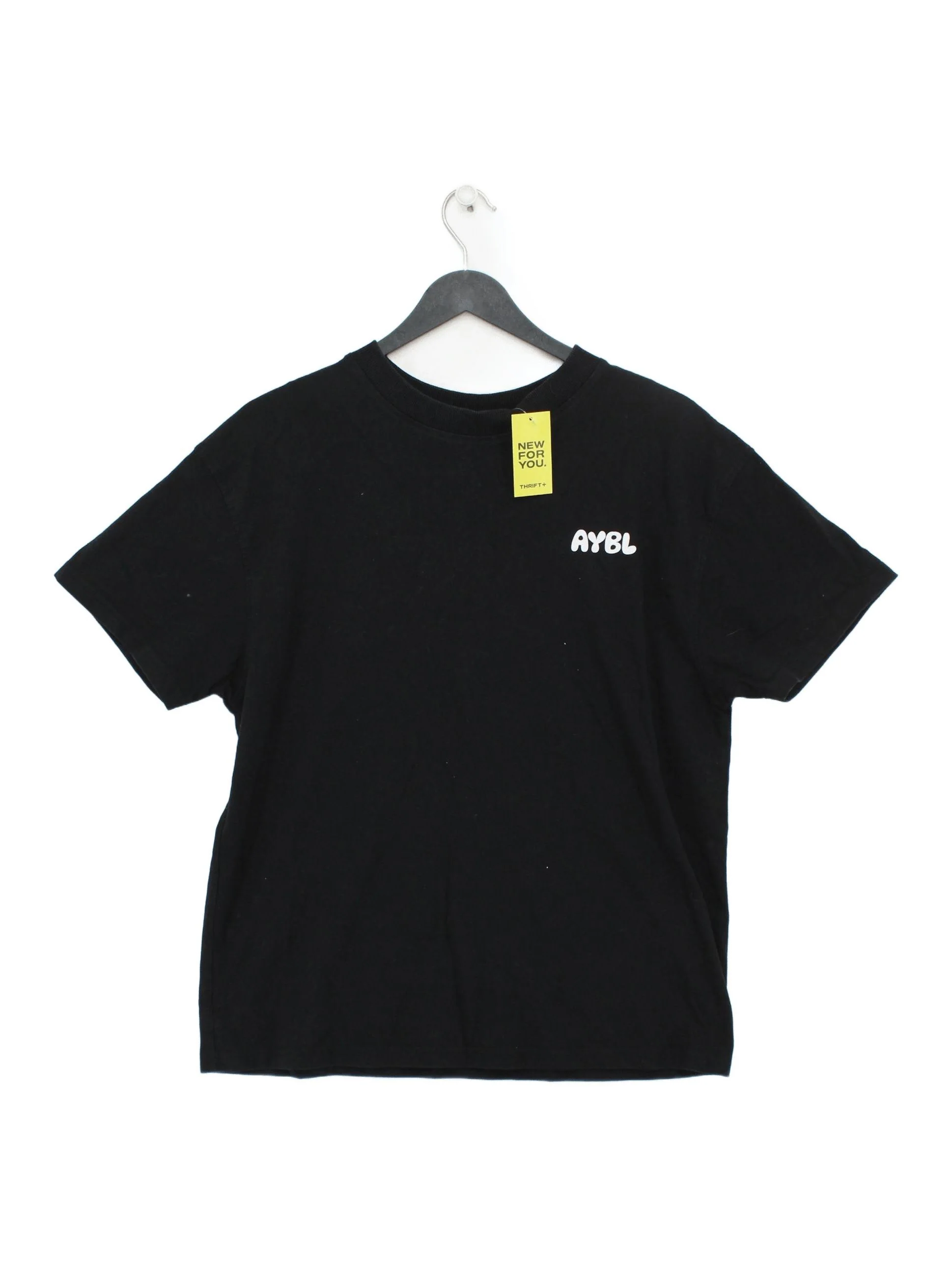 AYBL Men's T-Shirt S Black Graphic Cotton with Polyester Basic