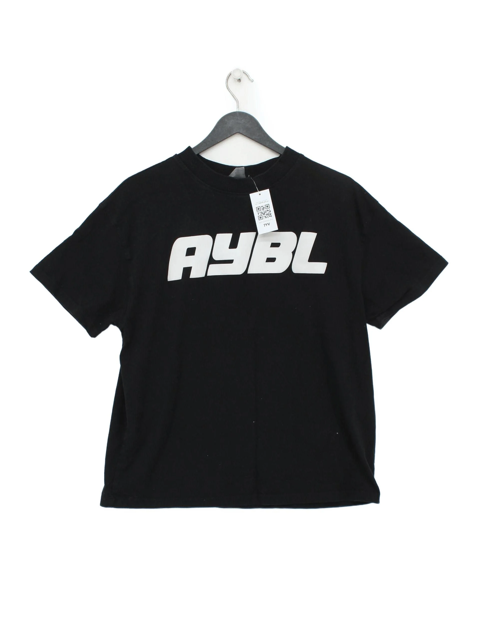 AYBL Men's T-Shirt S Black Graphic Cotton with Polyester Basic