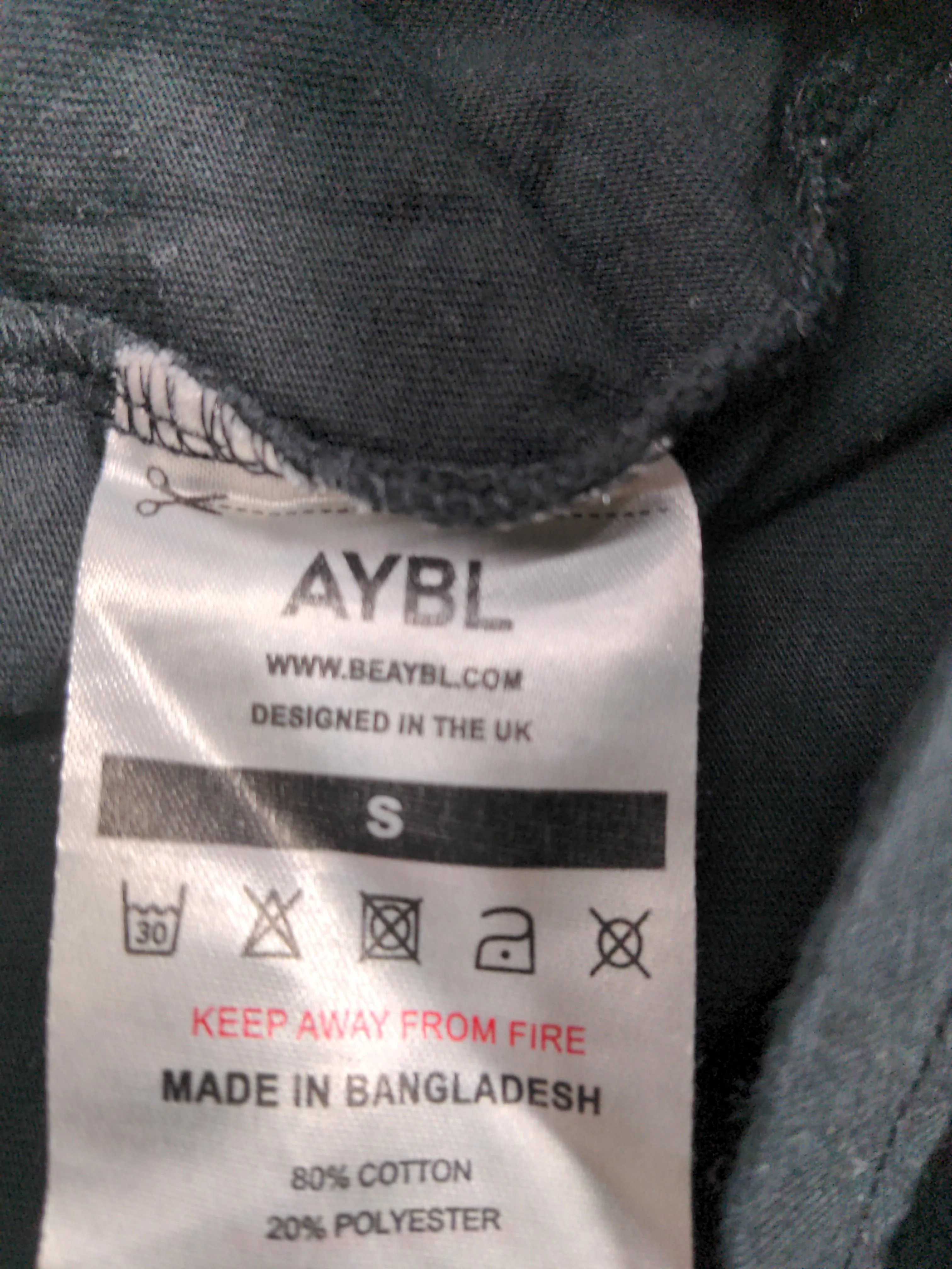 AYBL Men's T-Shirt S Black Graphic Cotton with Polyester Basic - Image 5