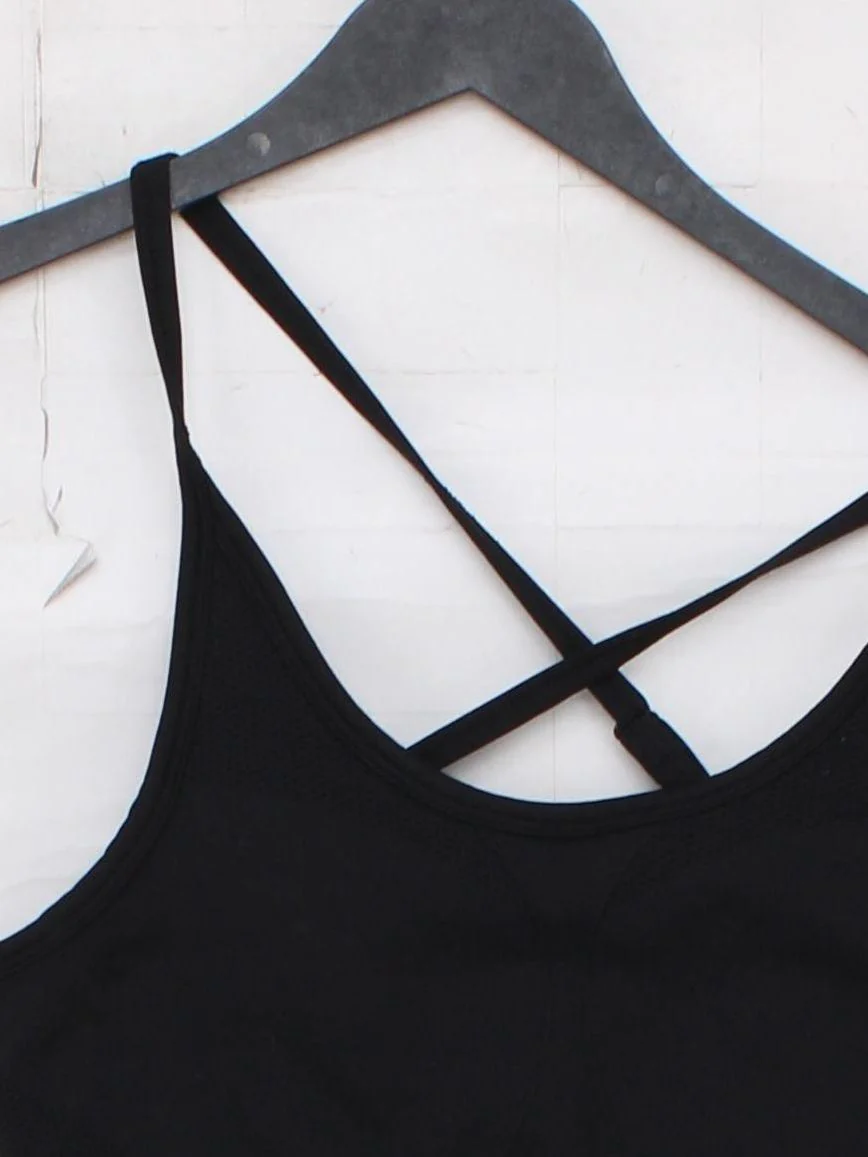 AYBL Women's T-Shirt M Black Nylon with Elastane Sleeveless Basic - Image 3