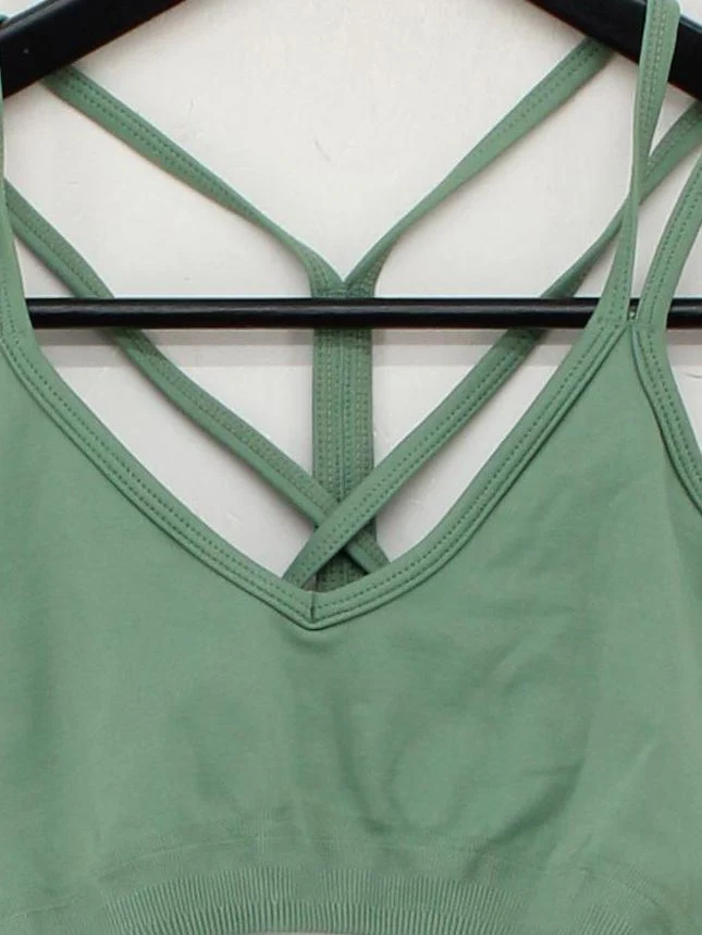 AYBL Women's T-Shirt M Green Polyamide with Elastane Sleeveless Basic - Image 3