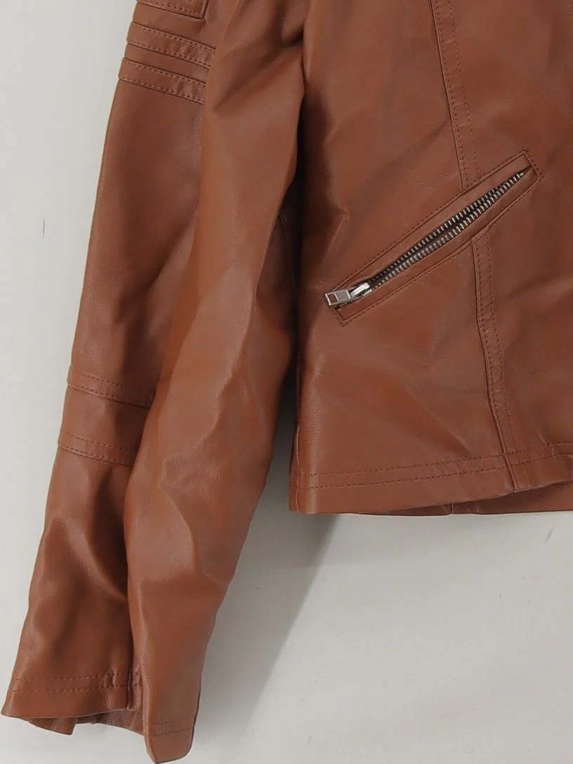 B. You Motorcycle Jacket jacket brown - Image 4