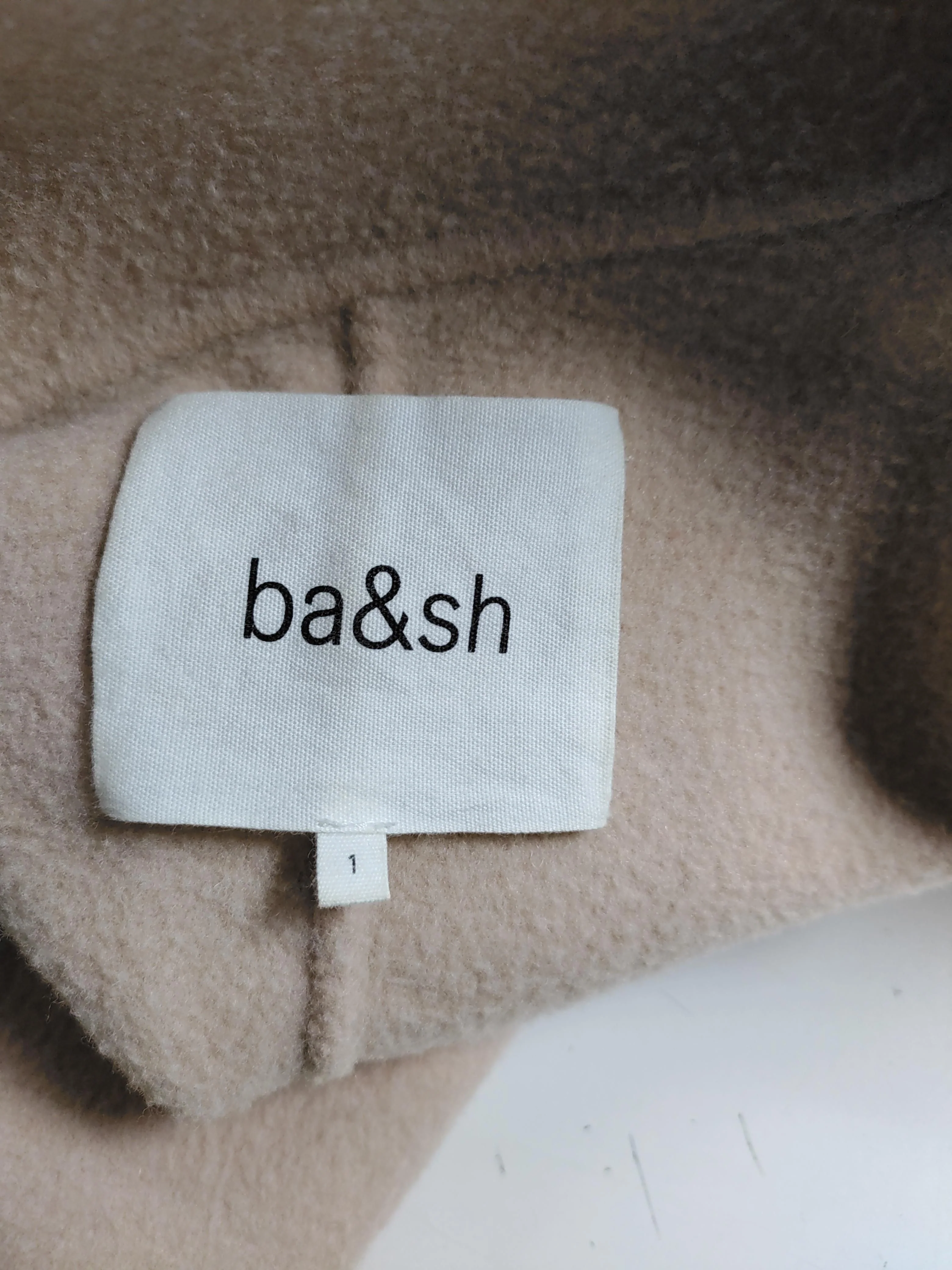 Ba&sh Women's Coat S Tan Wool with Polyamide Overcoat - Image 5
