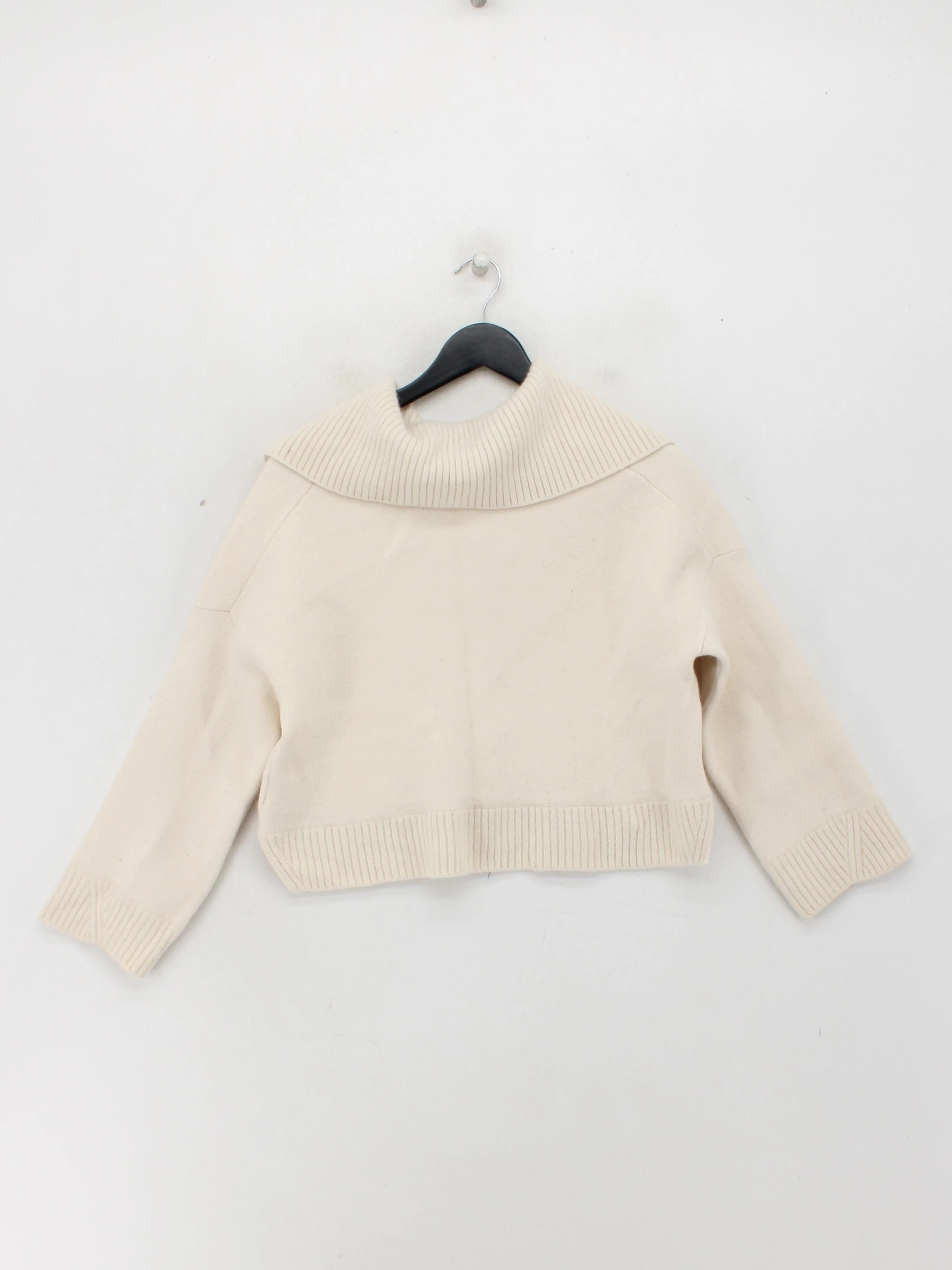 Ba&sh Women's Jumper M Cream Wool with Polyamide Collared Pullover - Image 2