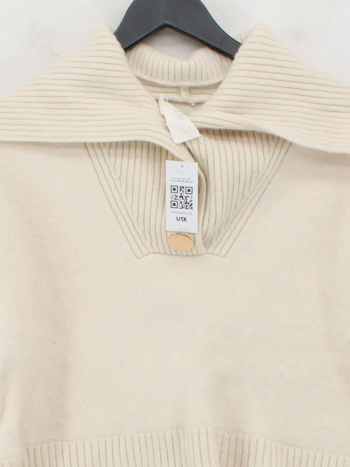 Ba&sh Women's Jumper M Cream Wool with Polyamide Collared Pullover - Image 3