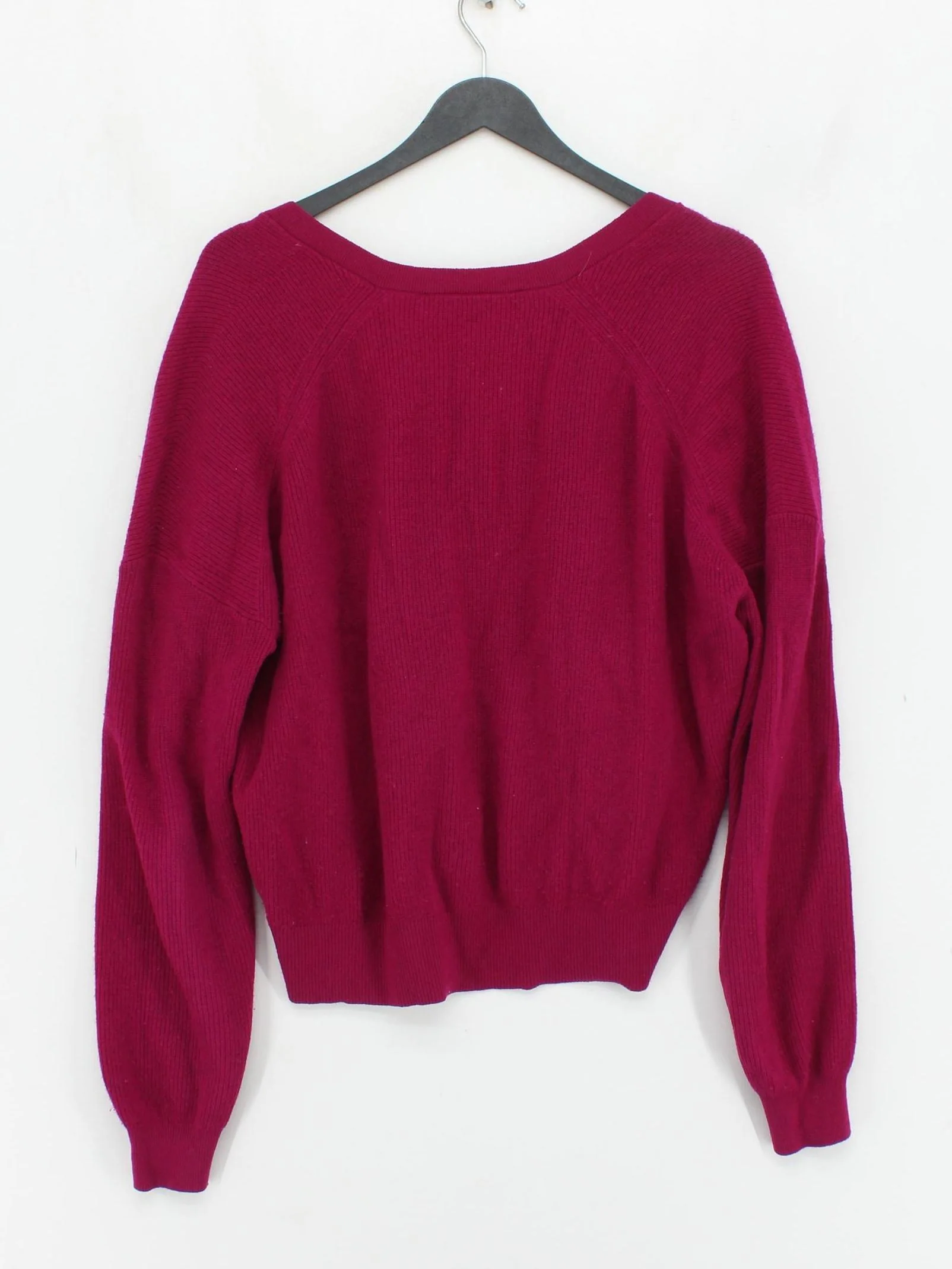 Ba&sh Women's Jumper S Red 100% Wool V-Neck Pullover - Image 2
