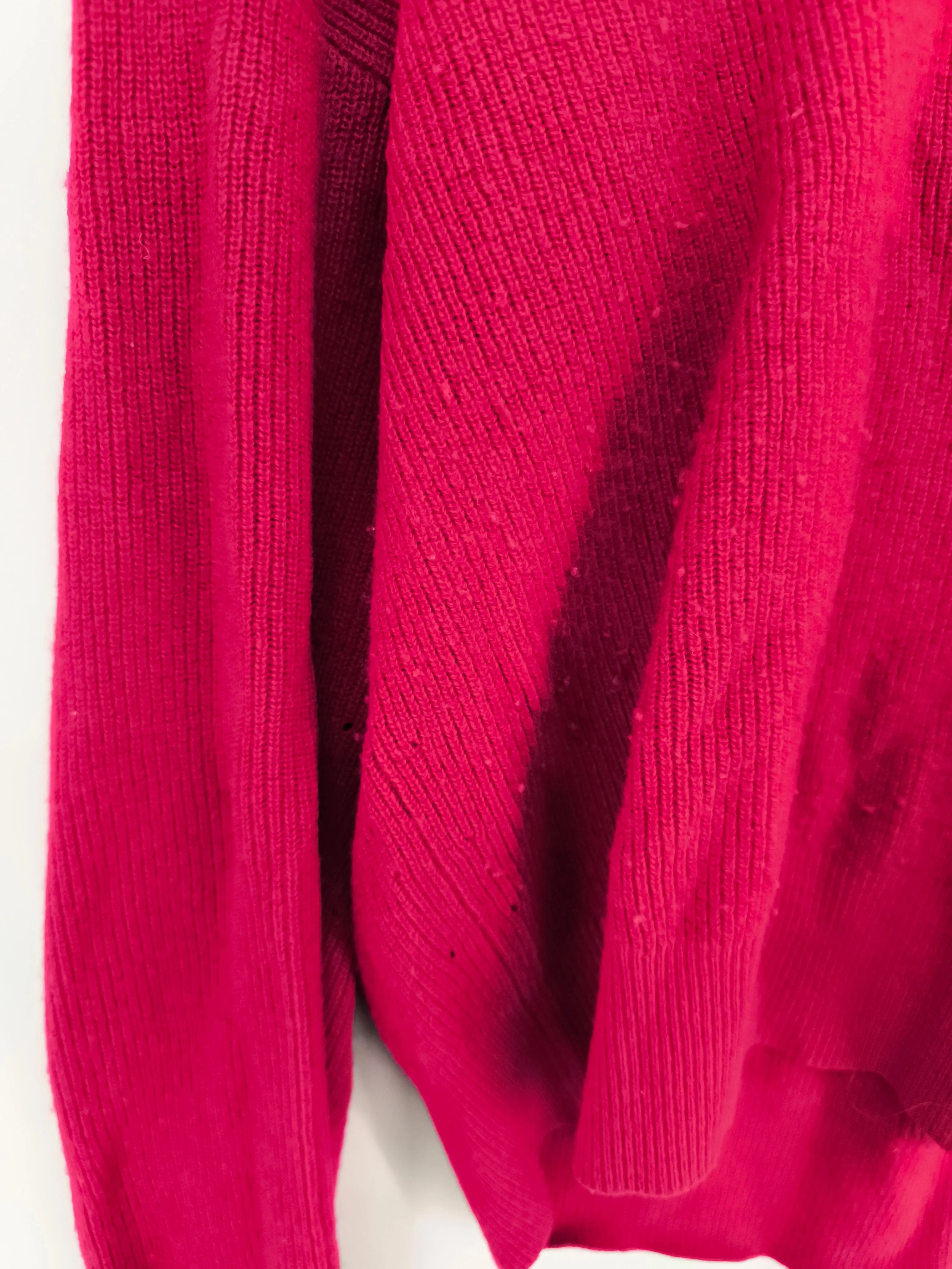 Ba&sh Women's Jumper S Red 100% Wool V-Neck Pullover - Image 5