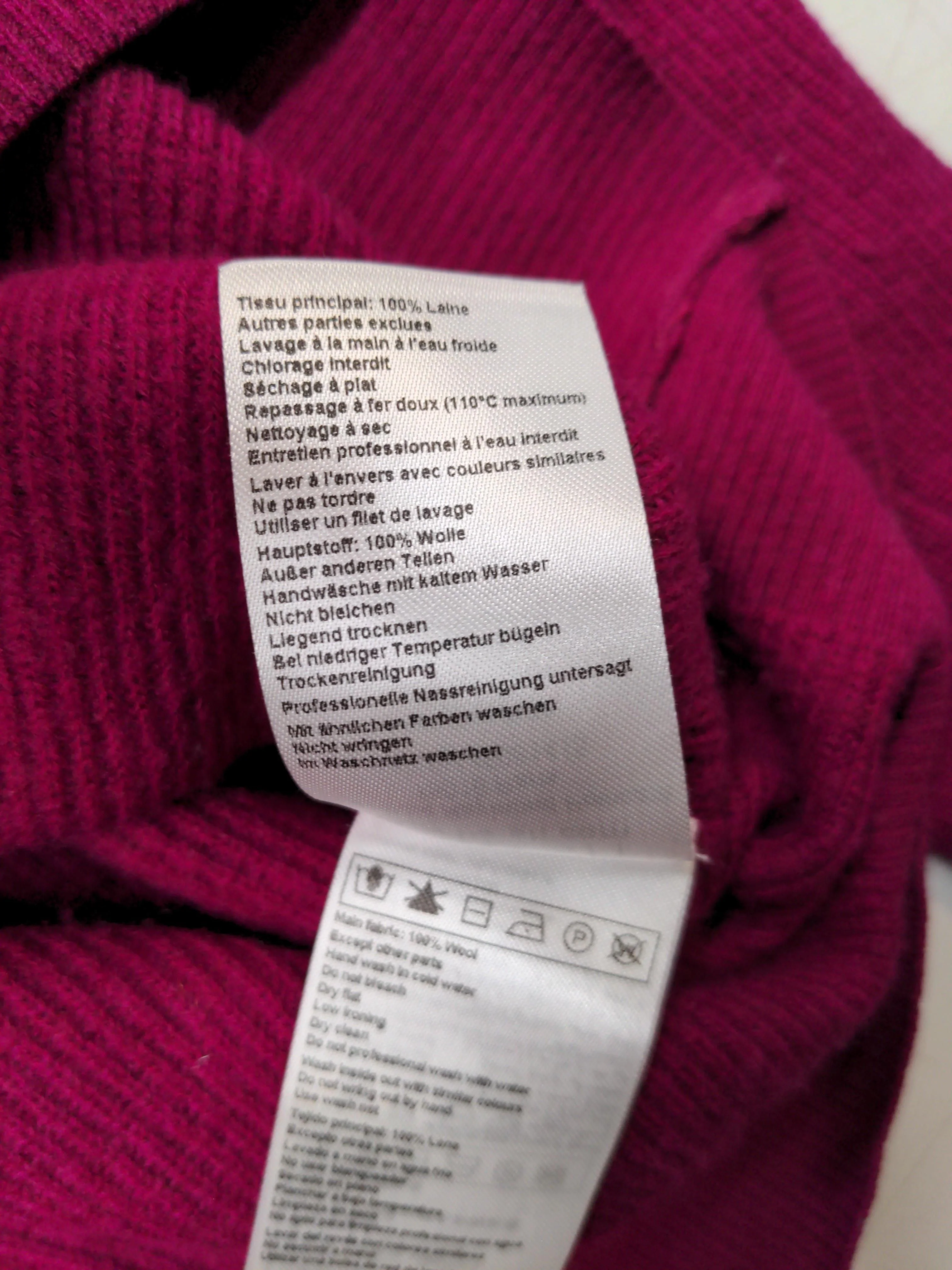 Ba&sh Women's Jumper S Red 100% Wool V-Neck Pullover - Image 7