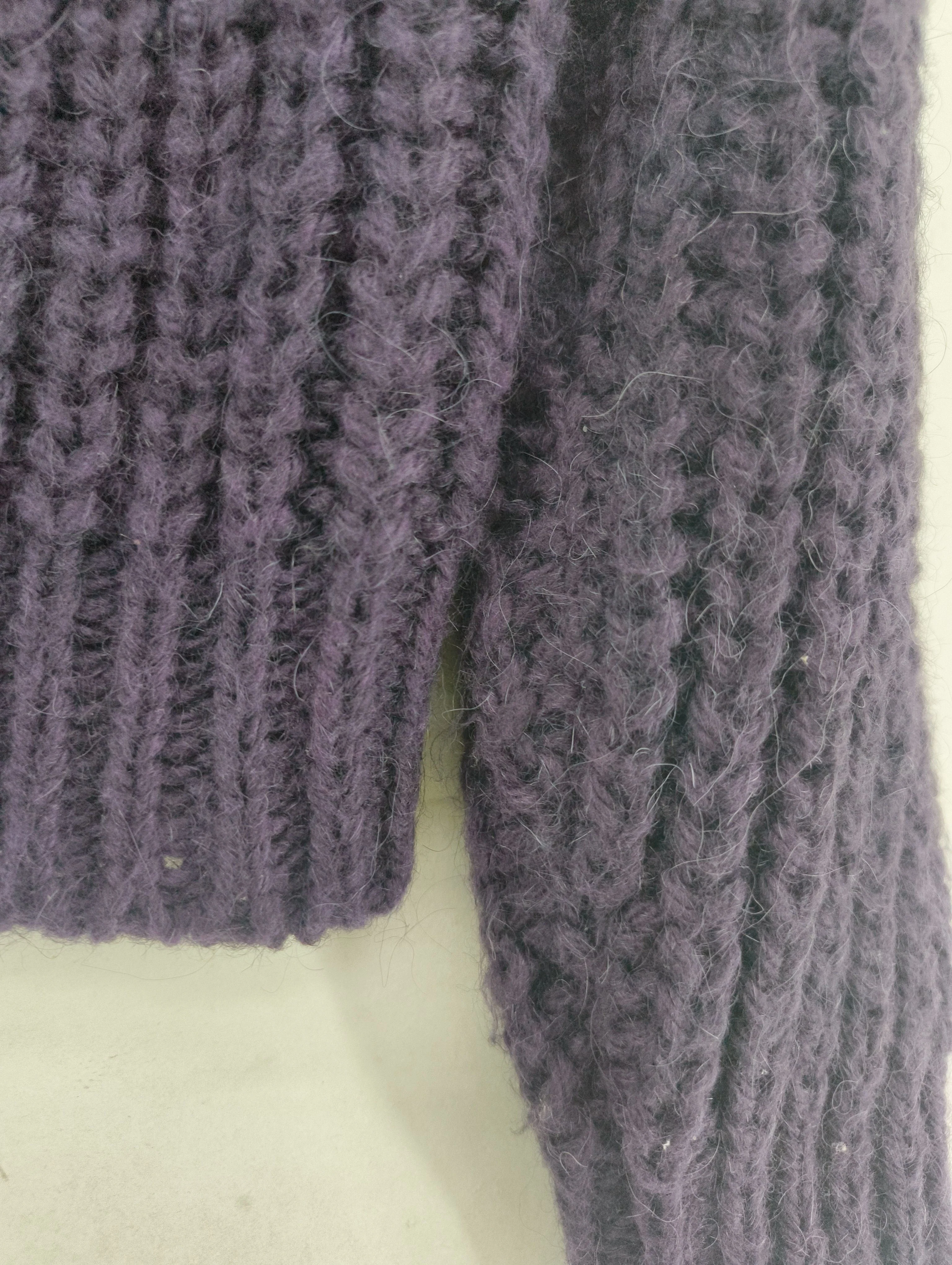 Ba&sh Women's Jumper UK 8 Purple Wool with Acrylic, Polyamide, Other Pullover - Image 5
