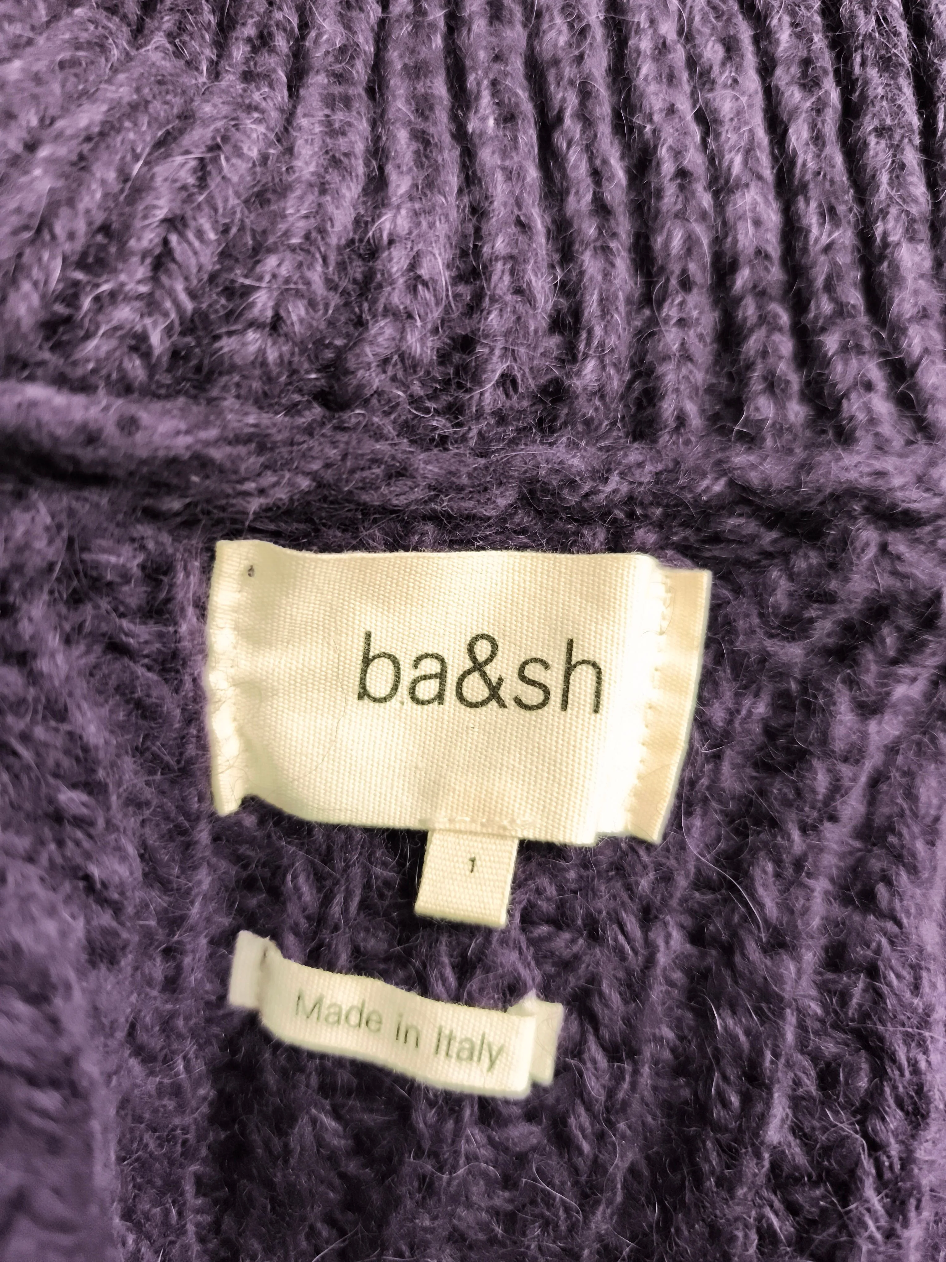 Ba&sh Women's Jumper UK 8 Purple Wool with Acrylic, Polyamide, Other Pullover - Image 6