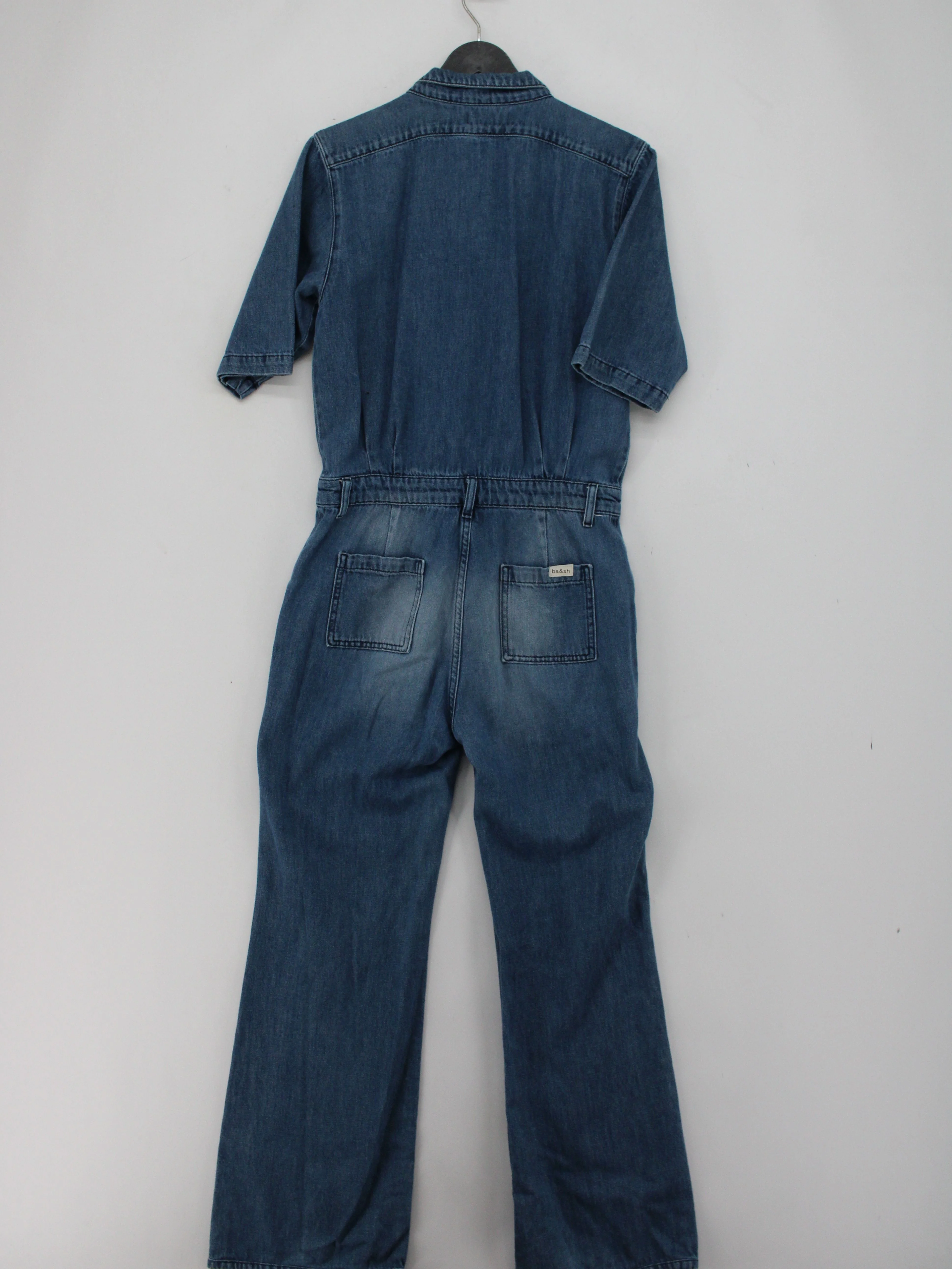 Ba&sh Women's Jumpsuit L Blue 100% Cotton Wide-Leg Jumpsuit - Image 2