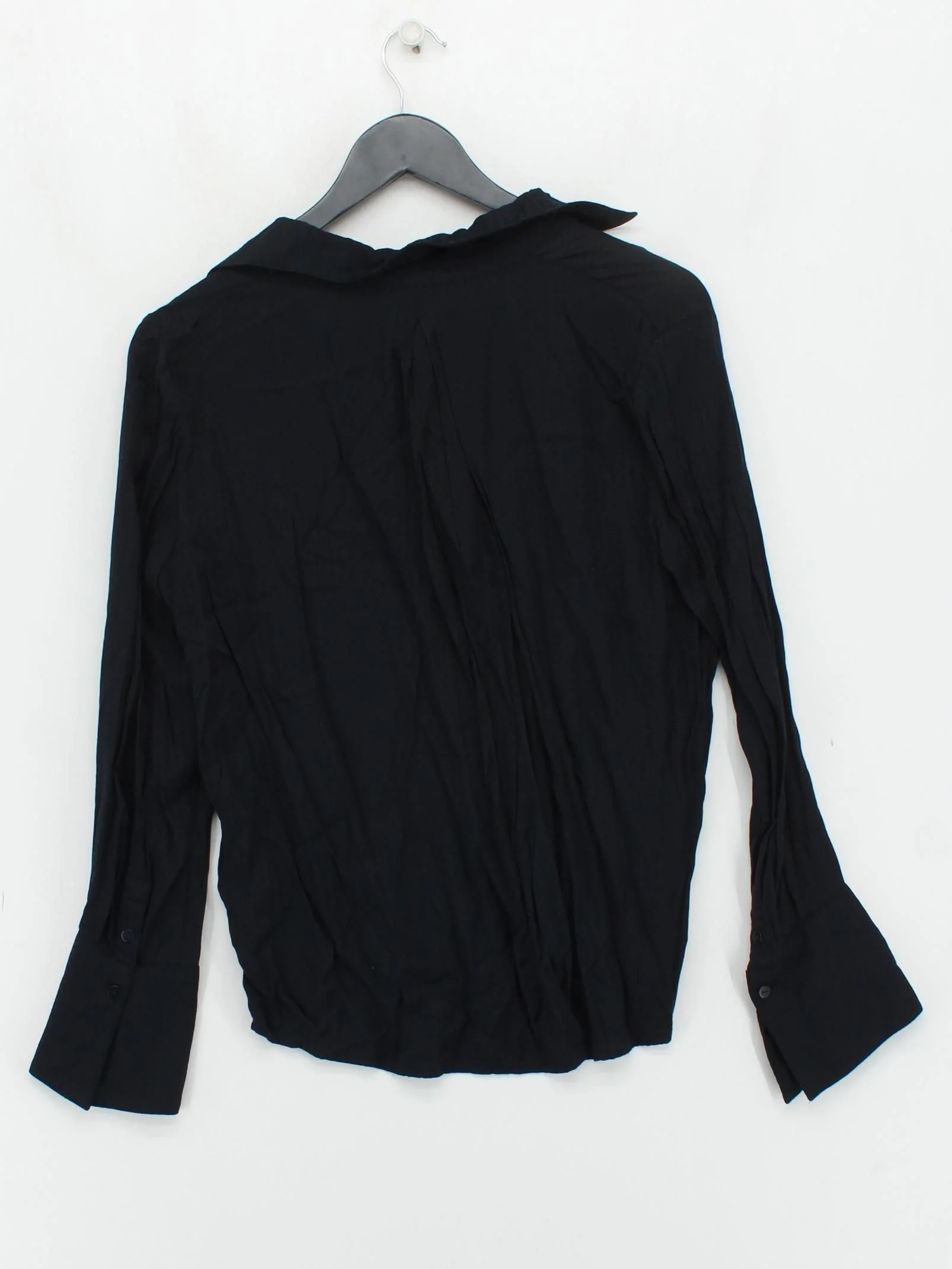Ba&sh Women's Shirt XXS Black 100% Viscose Long Sleeve Collared Basic - Image 2