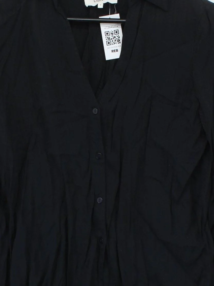 Ba&sh Women's Shirt XXS Black 100% Viscose Long Sleeve Collared Basic - Image 3