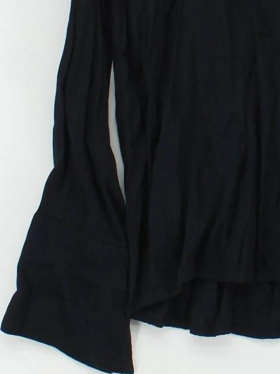 Ba&sh Women's Shirt XXS Black 100% Viscose Long Sleeve Collared Basic - Image 4