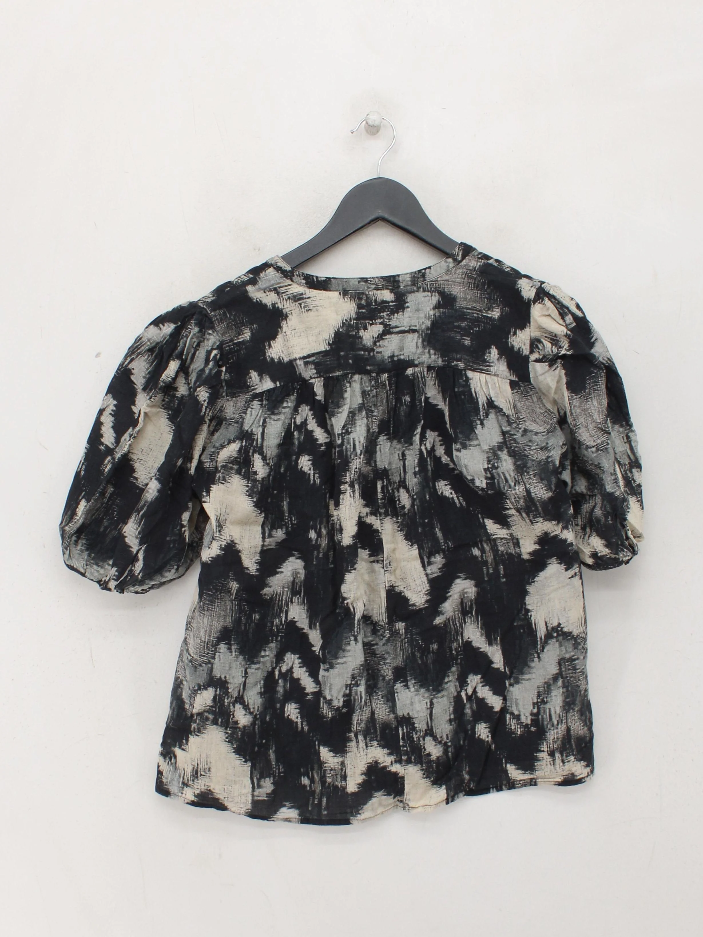 Ba&sh Women's Top S Multi Graphic 100% Cotton Short Sleeve Collared Basic - Image 2