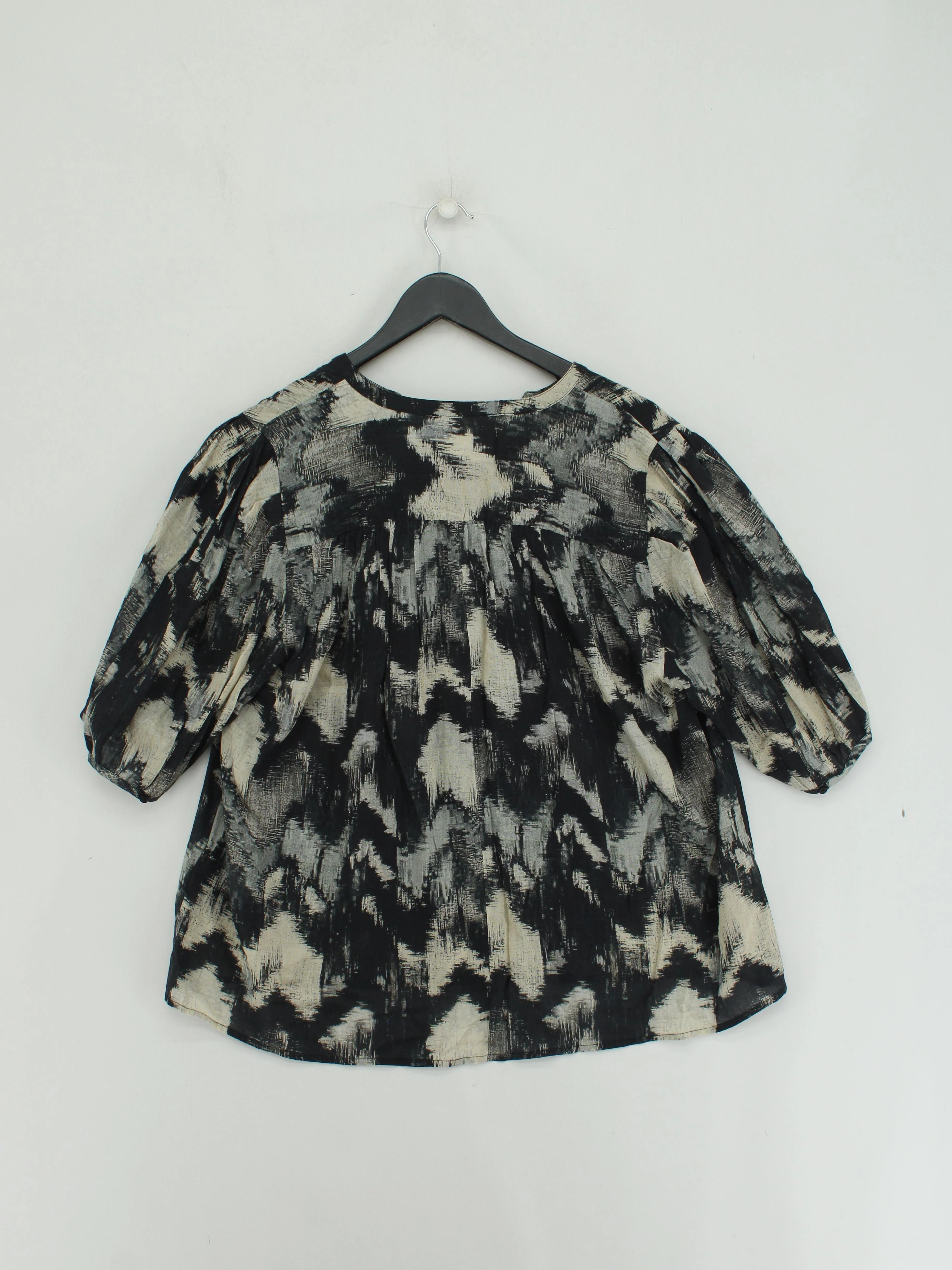 Ba&sh Women's Top UK 12 Multi 100% Cotton 3/4 Sleeve V-Neck Basic - Image 2