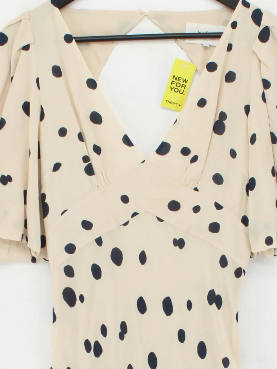 Ba&sh Wrap Midi Dress XS in Cream - Image 3