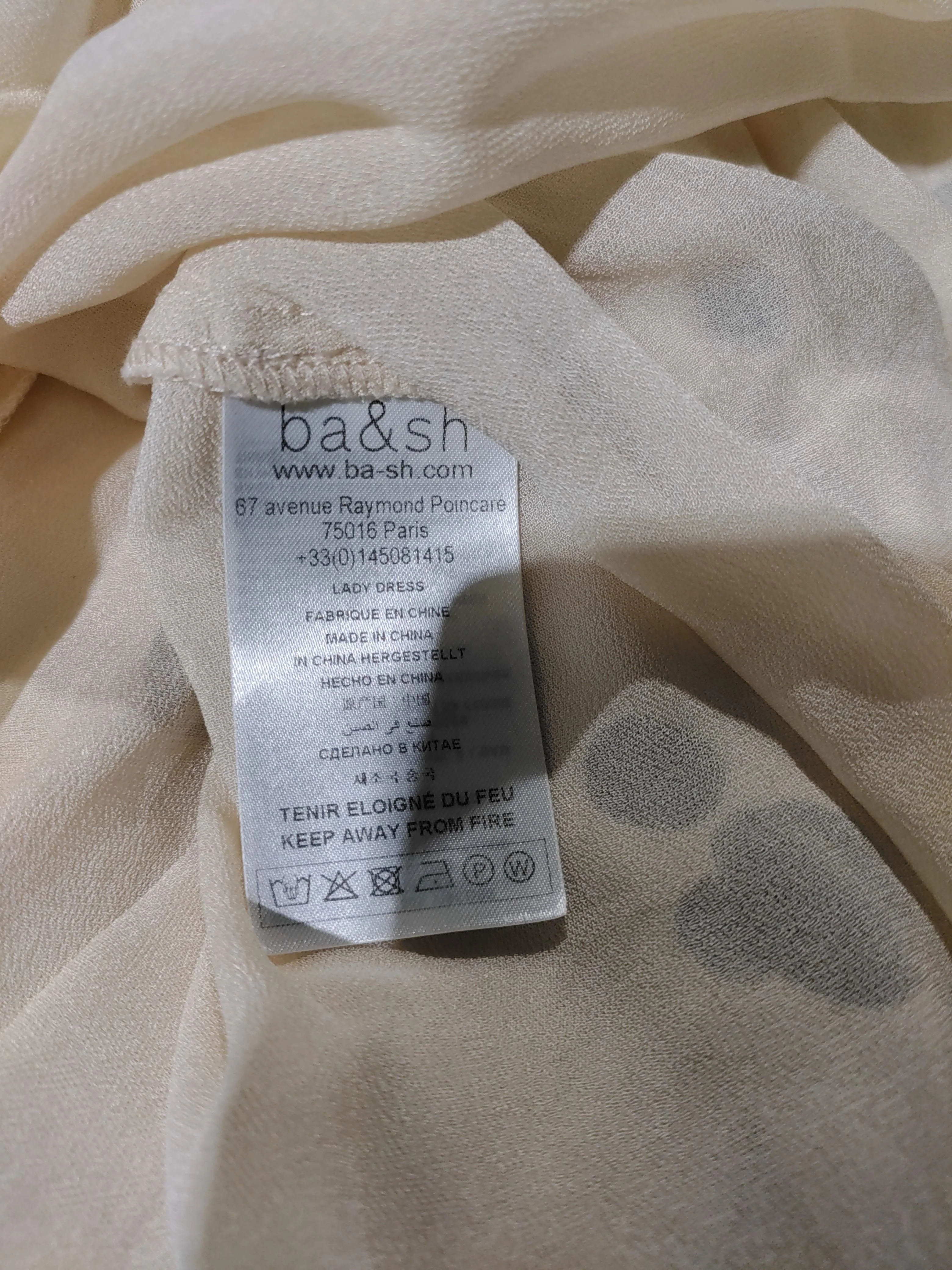 Ba&sh Wrap Midi Dress XS in Cream - Image 7