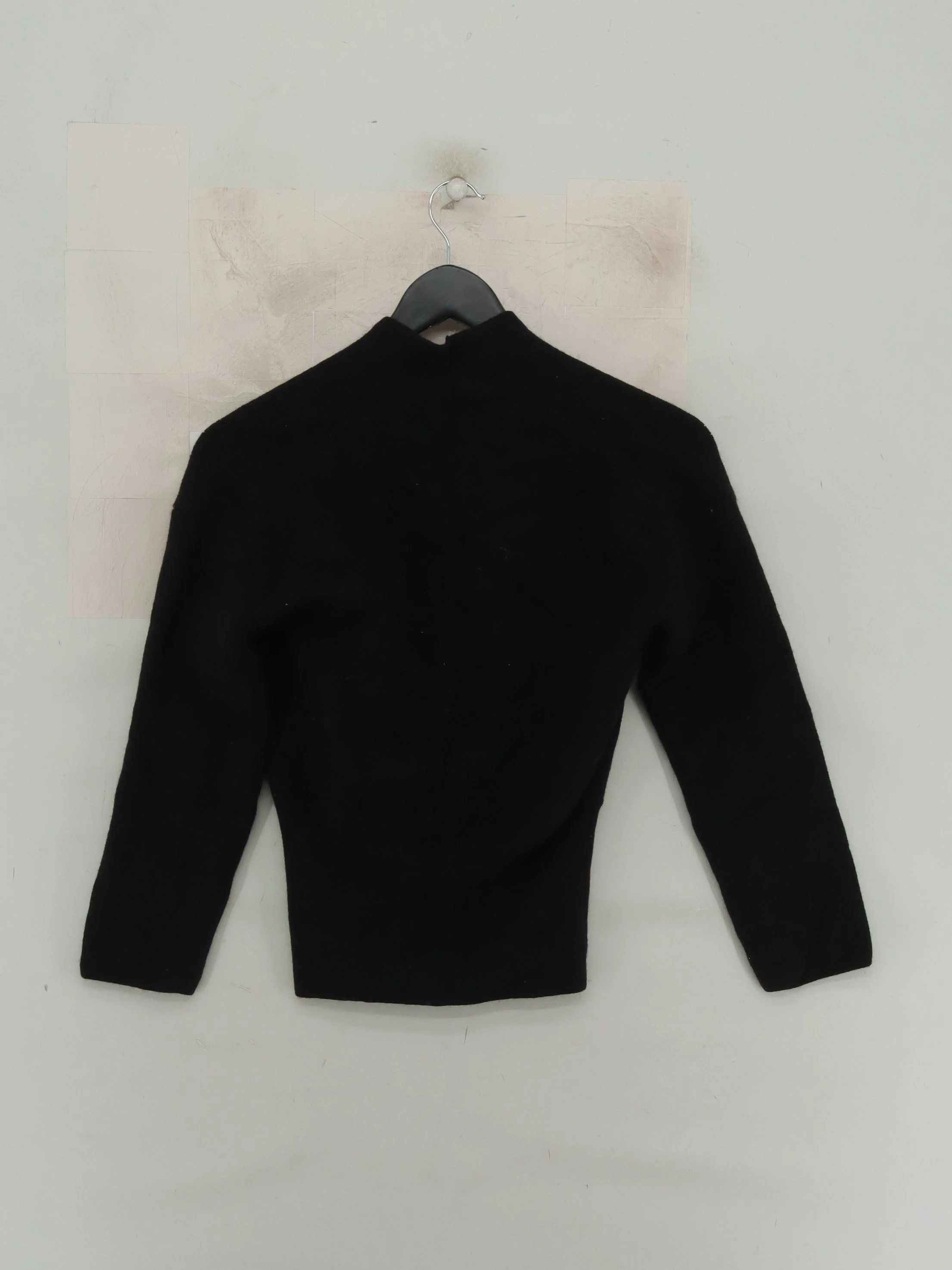 Babaton Women's Jumper XS Black Wool with Elastane V-Neck Pullover - Image 2