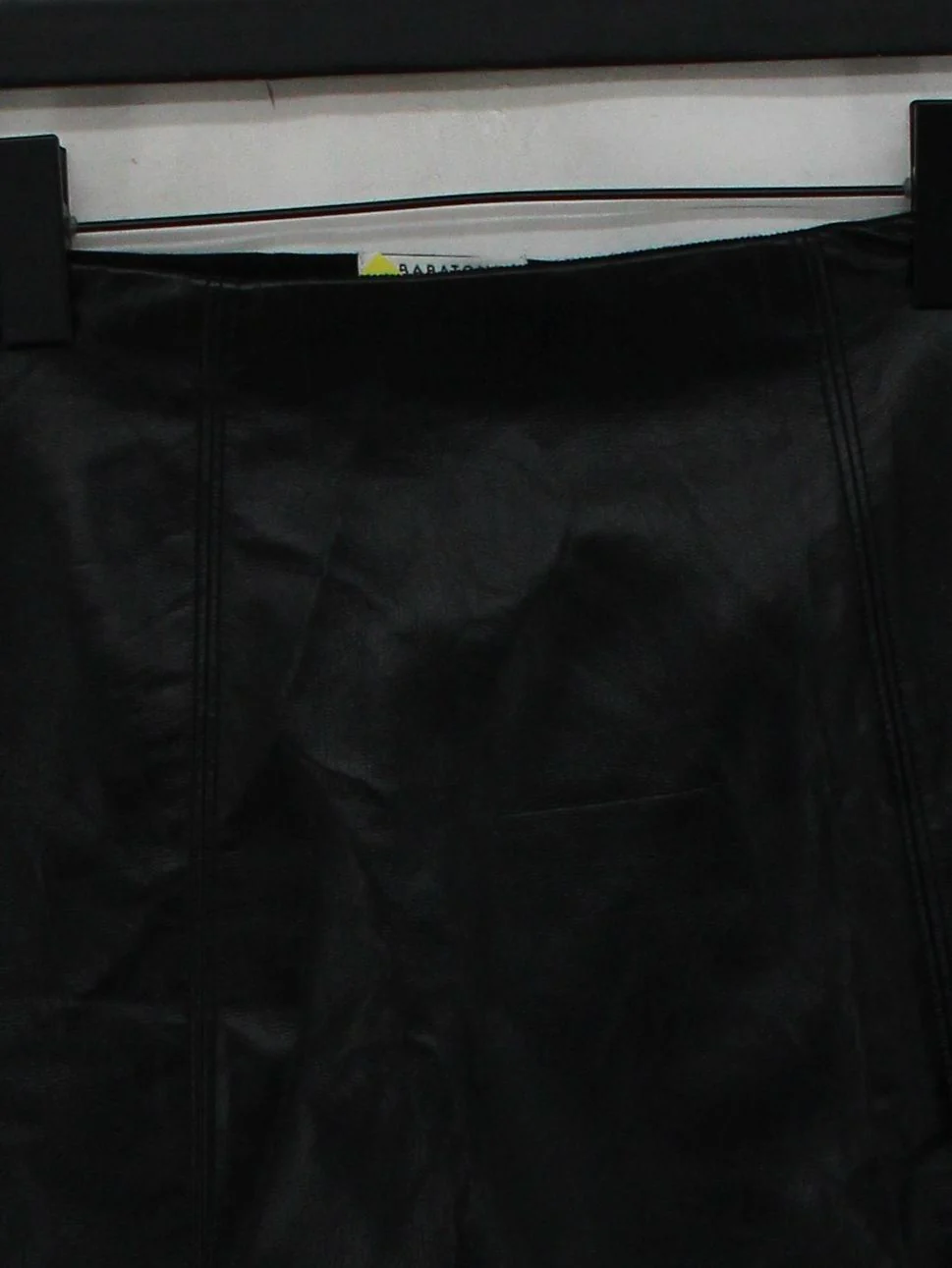 Babaton Women's Mini Skirt UK 6 Black Faux Leather with Polyester Short Mini - Image 3