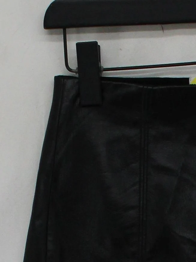Babaton Women's Mini Skirt UK 6 Black Faux Leather with Polyester Short Mini - Image 4