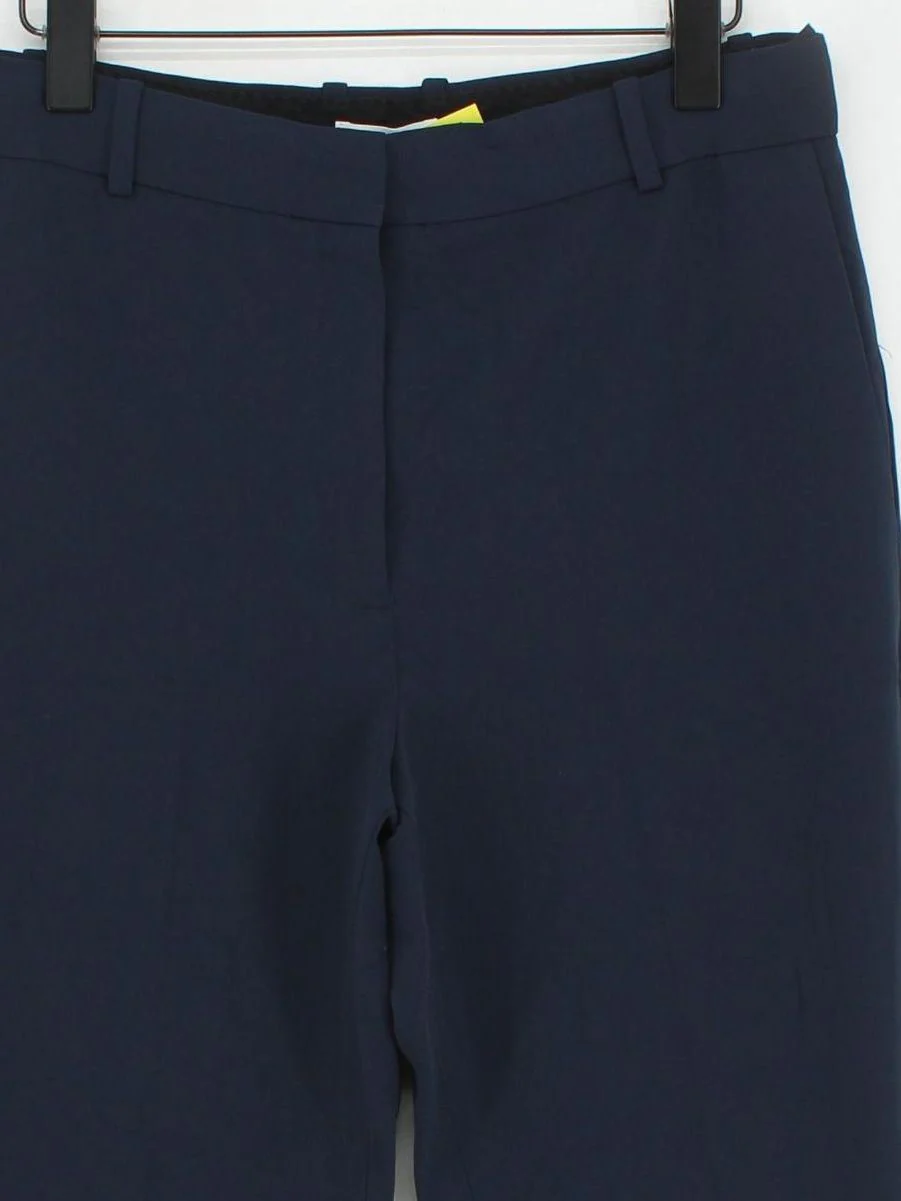 Babaton Women's Suit Trousers UK 12 Blue 100% Other Flared Dress Pants - Image 3