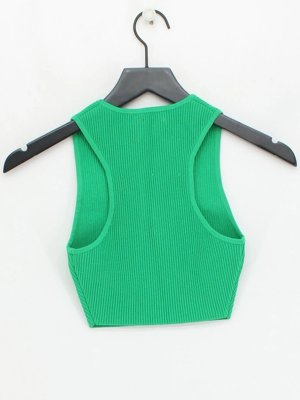 Babaton Women's Top XS Green Nylon with Elastane Sleeveless Round Neck Cropped - Image 2