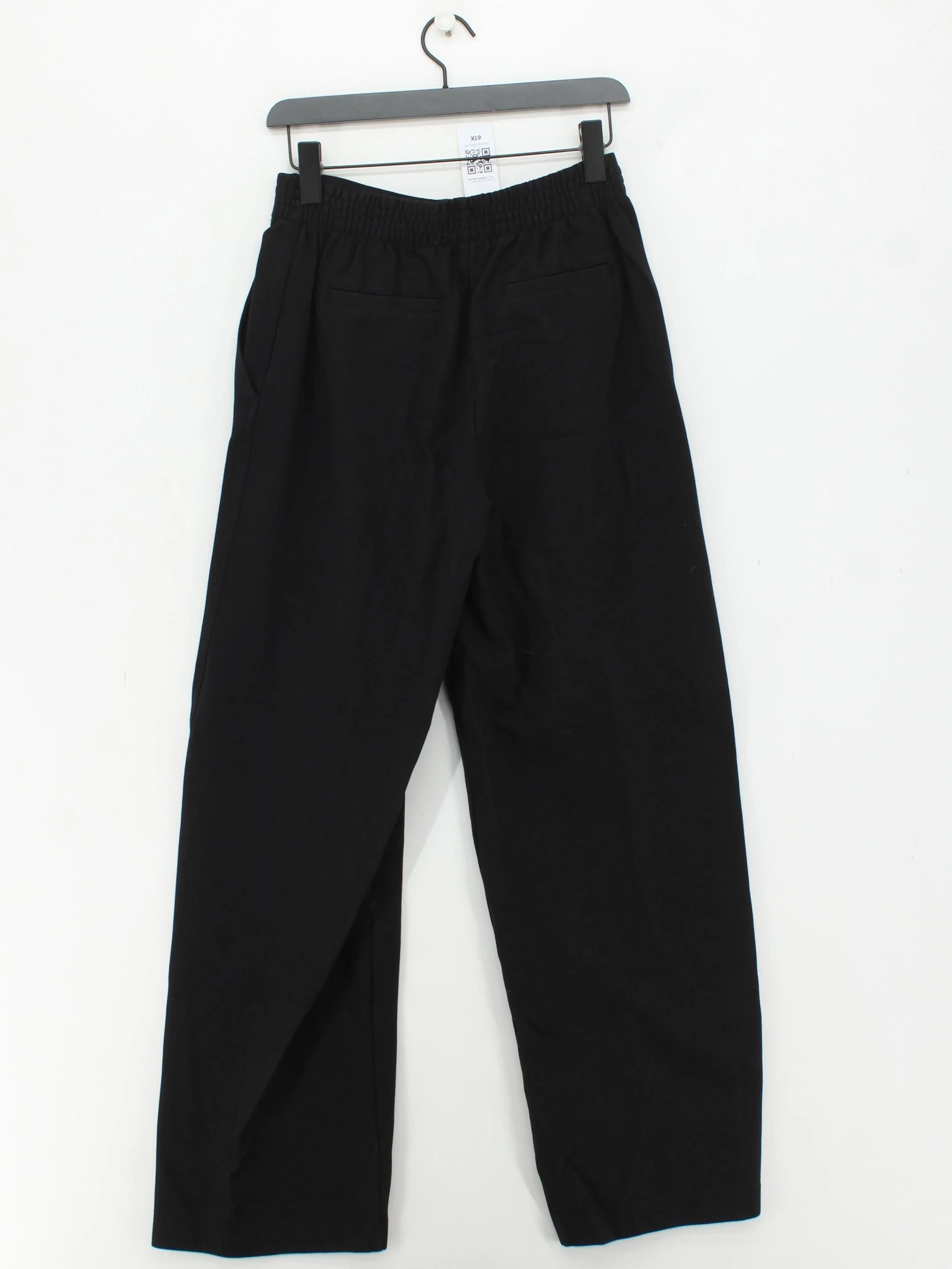 Babaton Women's Trousers UK 8 Black 100% Other Wide-Leg Sweatpants - Image 2
